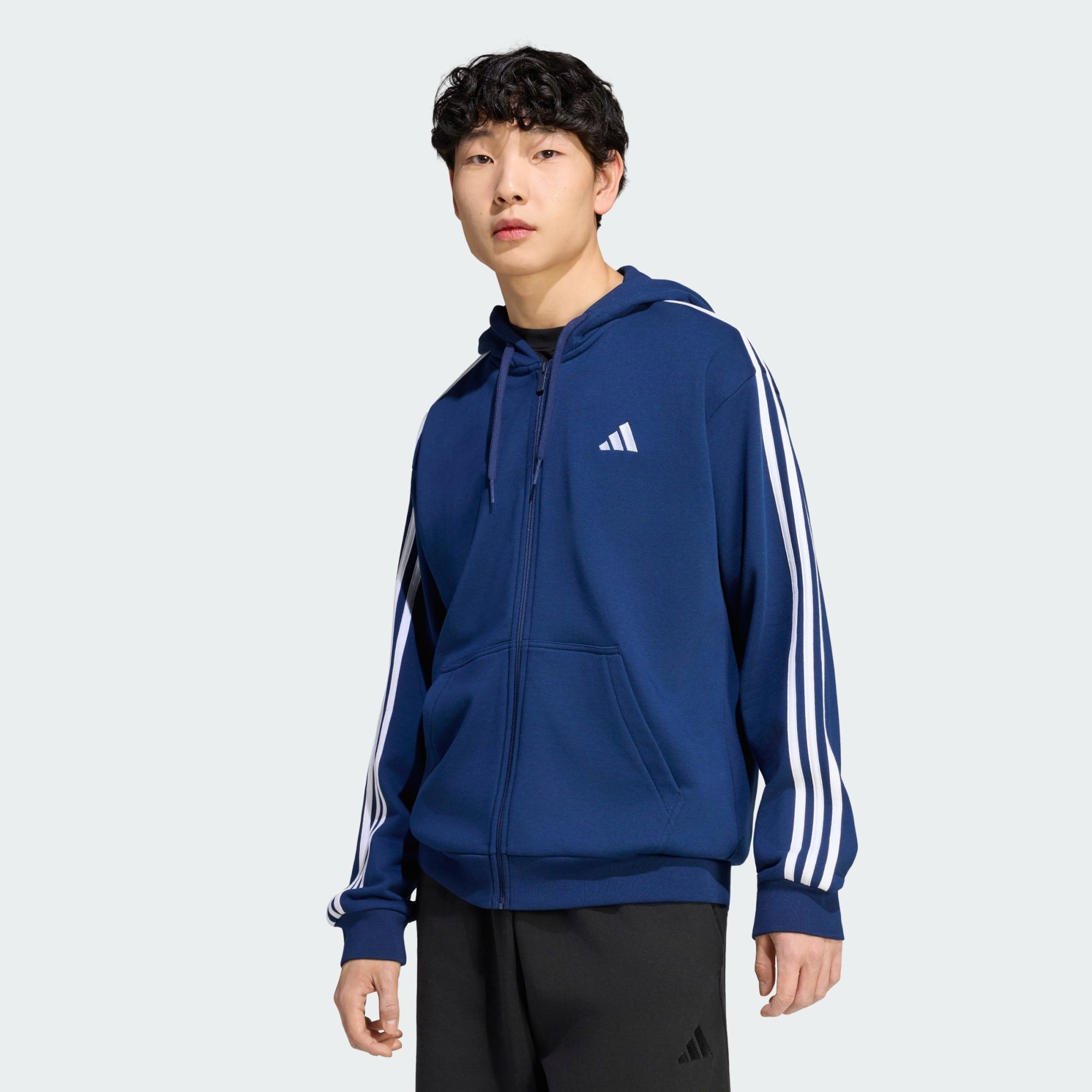 adidas Sportswear Funktionsjacke ESSENTIALS 3-STREIFEN FRENCH TERRY KAPUZENJACKE (1-St)