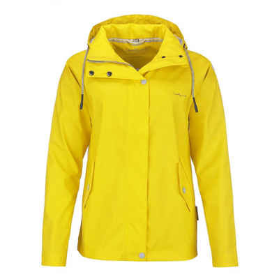 Coastguard Regenjacke Damen PU Jacke unifarben – Outdoor-Jacke wasserdicht und winddicht