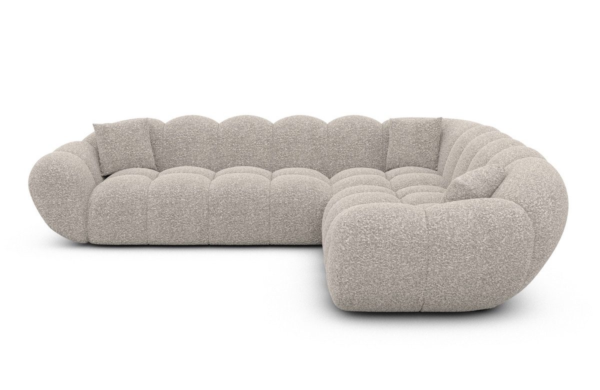 Sofa Dreams Ecksofa Maleron L Form Polstersofa, 4-Sitzer, Boucléstoff Bezug in Pearl, Design Polsterecke