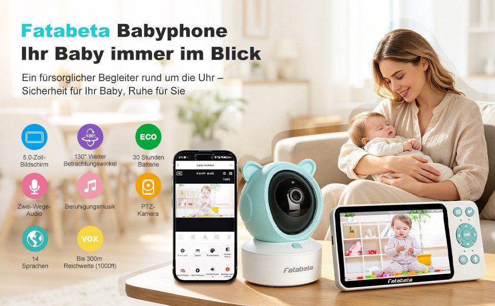 VSIUO 5" Video Babyphone - Bild 2