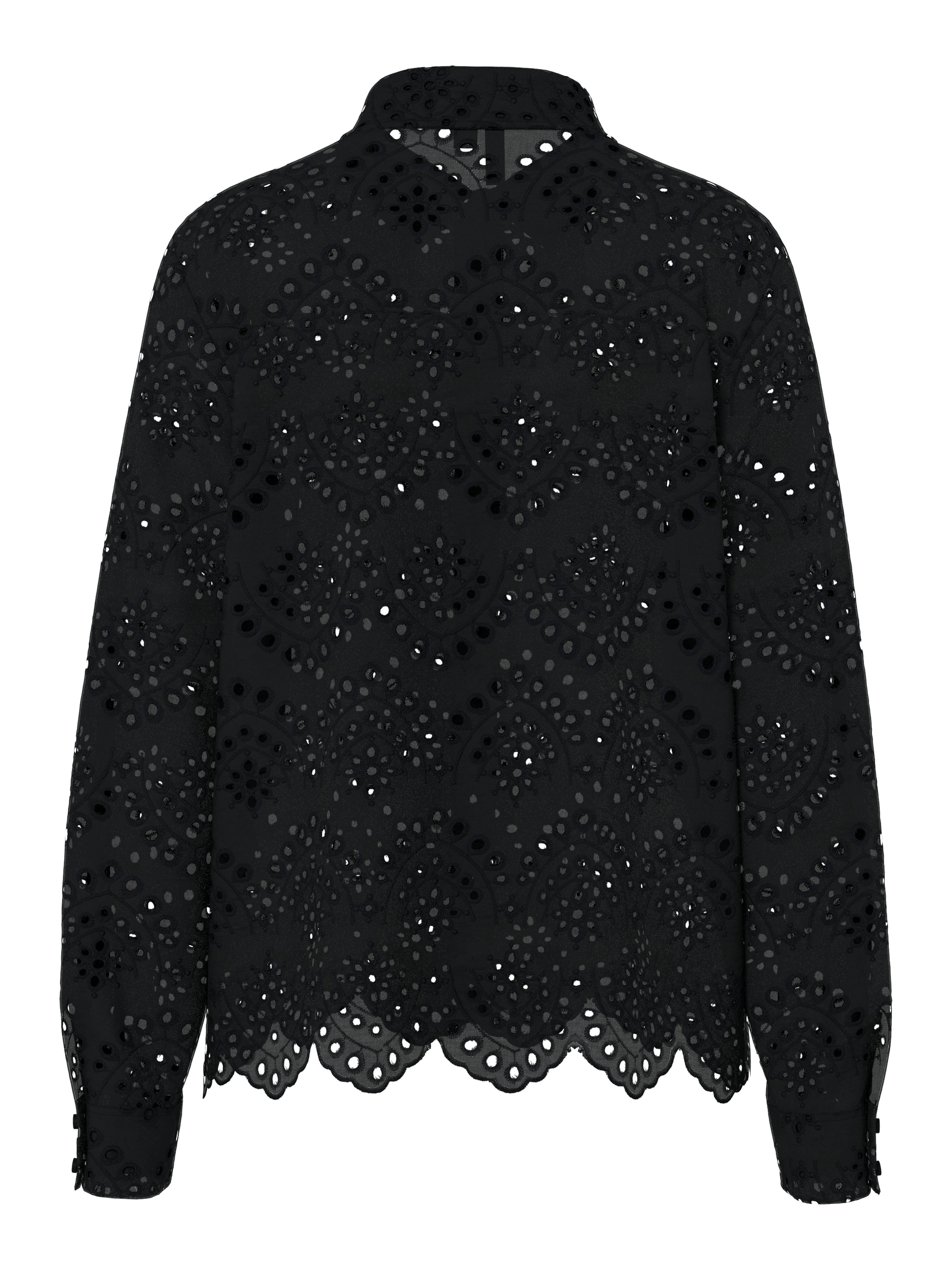 pieces Spitzenbluse PCVILDE LS SHIRT WVN NOOS