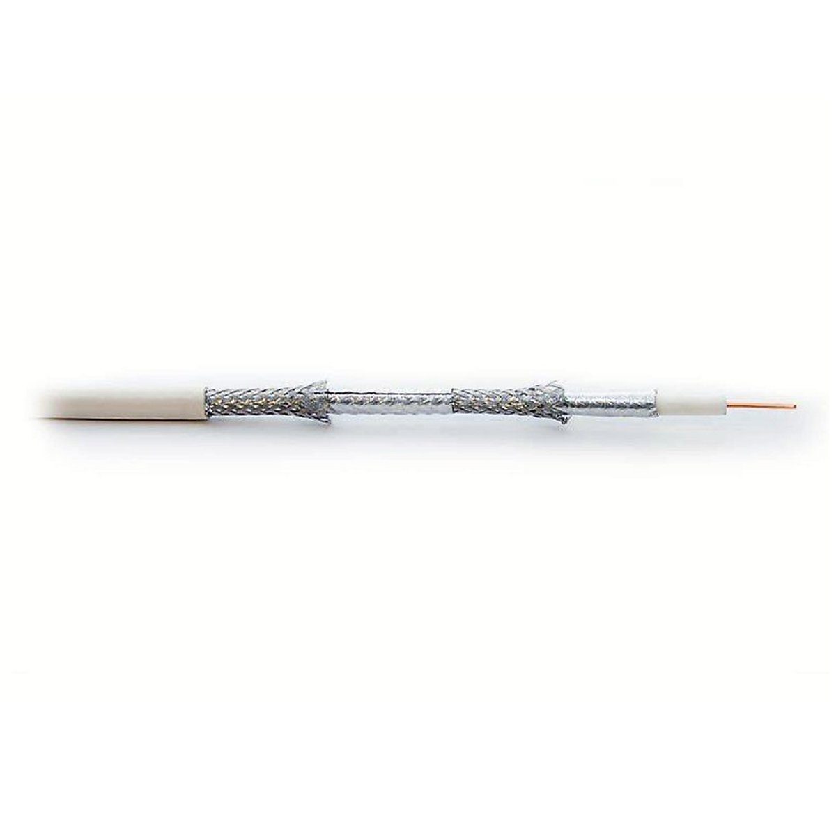 PremiumX 50m BASIC Koaxialkabel 135dB 4-fach SAT Koax Kabel 10x F-Stecker SAT-Kabel