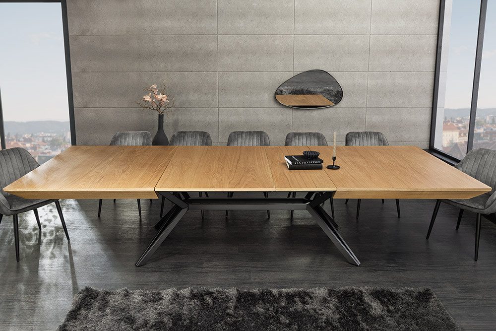 riess-ambiente Esstisch GIANT 200-320cm natur/schwarz - Eiche, Metall, ausziehbar, 14 Personen (Einzelartikel, 1-St), verlängerbarer Konferenztisch - ideal für  – Bild 2 von 5