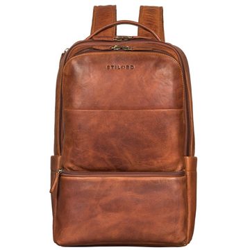 STILORD Notebookrucksack "Thore" Luxuriöser Leder Rucksack mit Laptopfach 17 Zoll