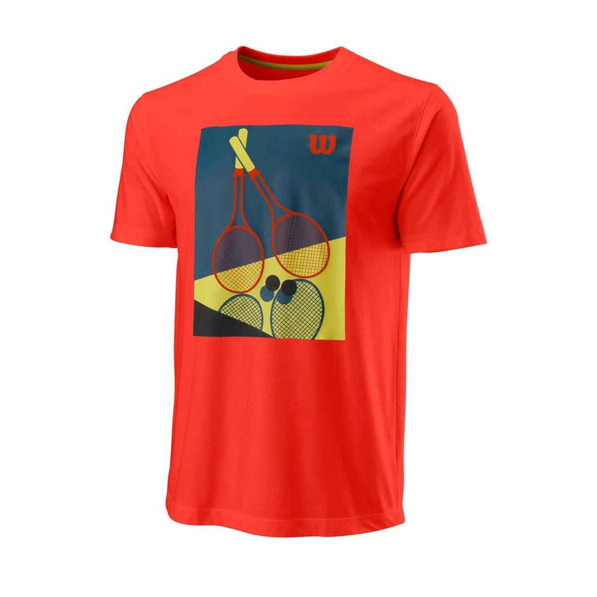 Wilson T-Shirt Tennis Racket Duo Tech (Baumwollmix) rot Herren
