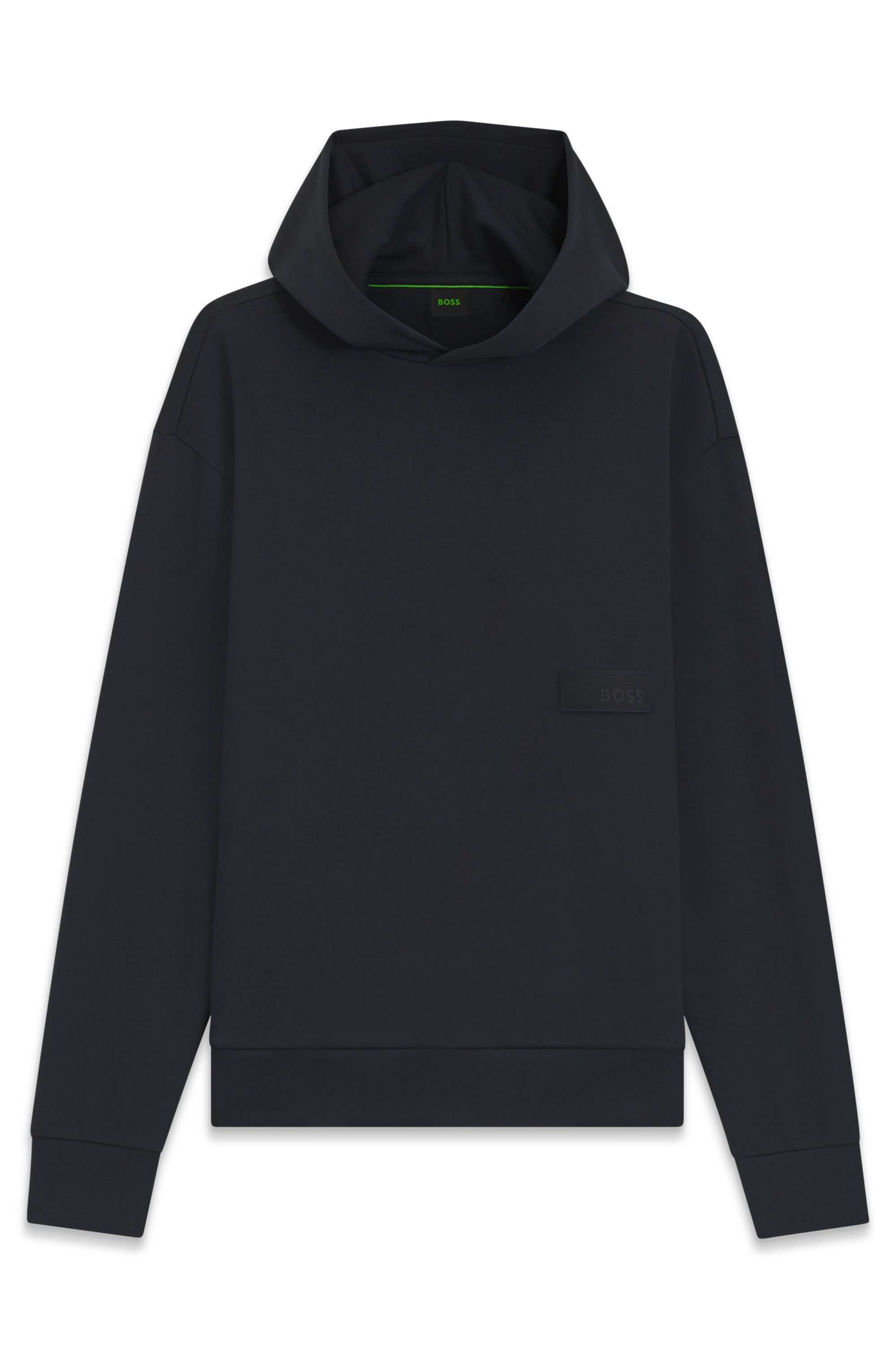 BOSS GREEN Kapuzensweatshirt Rippbündchen, Relaxed Fit, Baumwollmischung – Bild 5 von 5