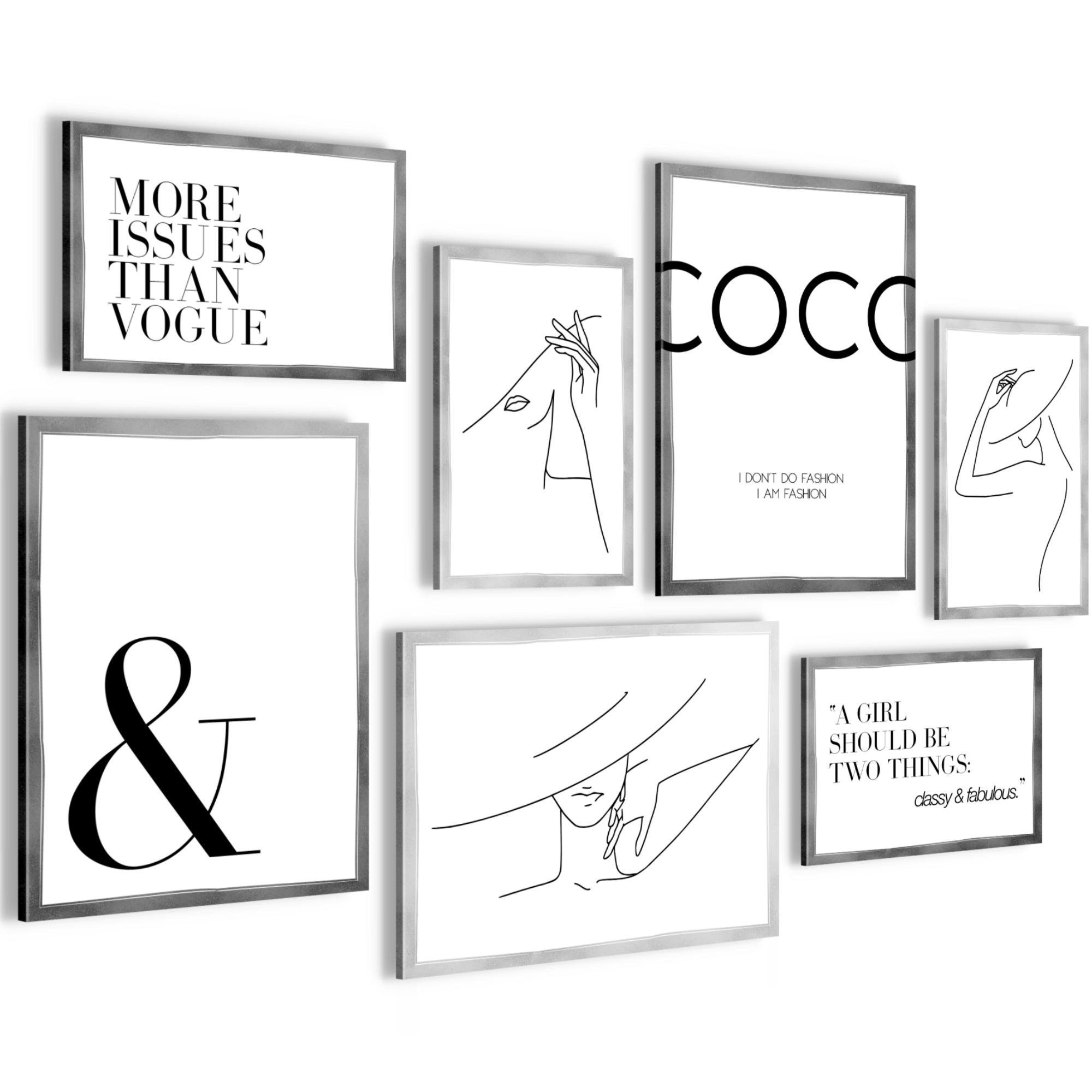 Novart Wandbild Wandbilder Fashion AUFHÄNGFERTIG Mädchen günstig online kaufen