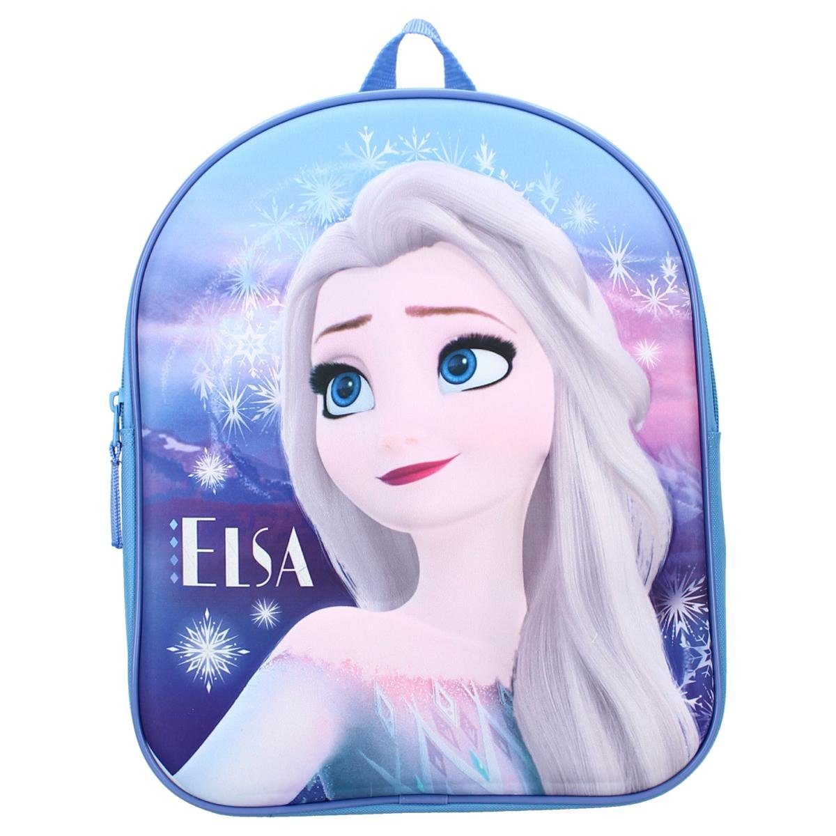 Vadobag Kinderrucksack 3D Kinderrucksack 9 Liter Frozen II Friends Around Town (1-tlg), leicht