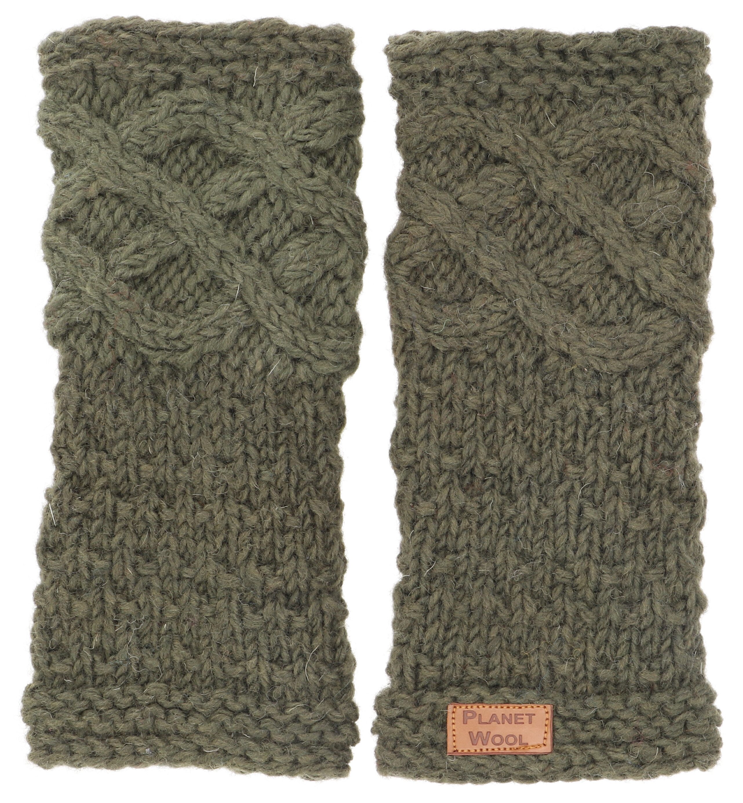 Guru-Shop Strickhandschuhe Handgestrickte Pulswärmer, Handstulpen,.. günstig online kaufen