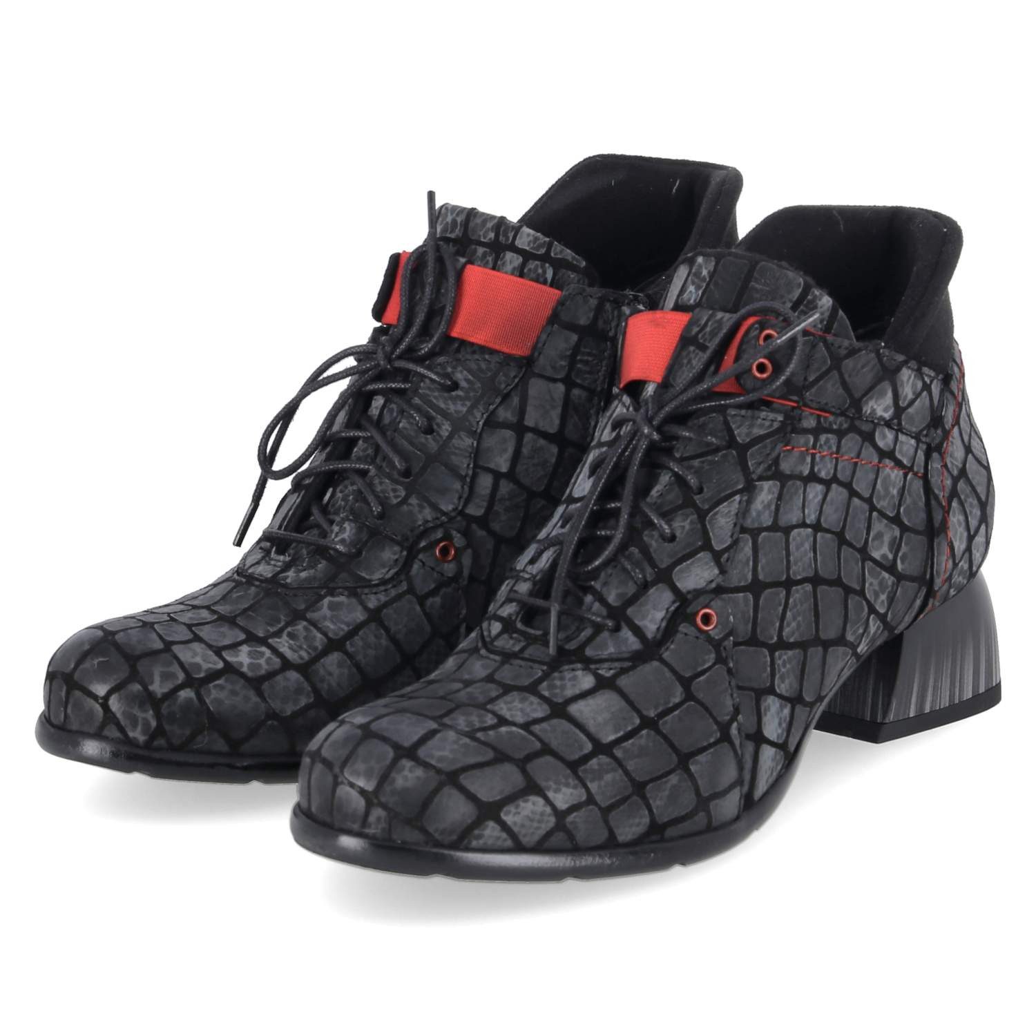 Simen Simen 7013A Grau Damen Rauleder grey Schnürstiefel