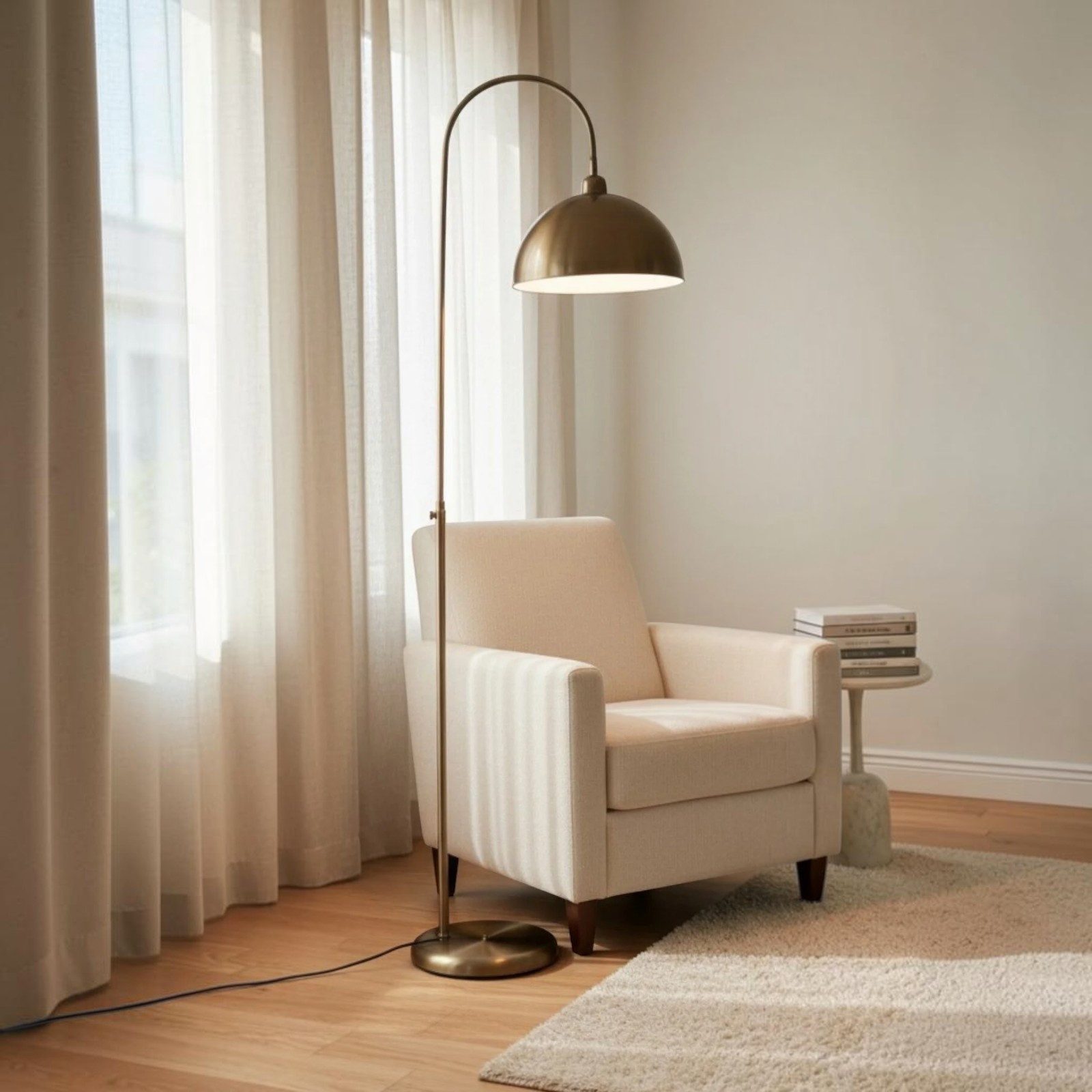 Bamyum Stehlampe Moderne Metall Stehlampe mit Dimmer, ohne Leuchtmittel, verstellbarer Lampenschirm – Bild 4 von 5