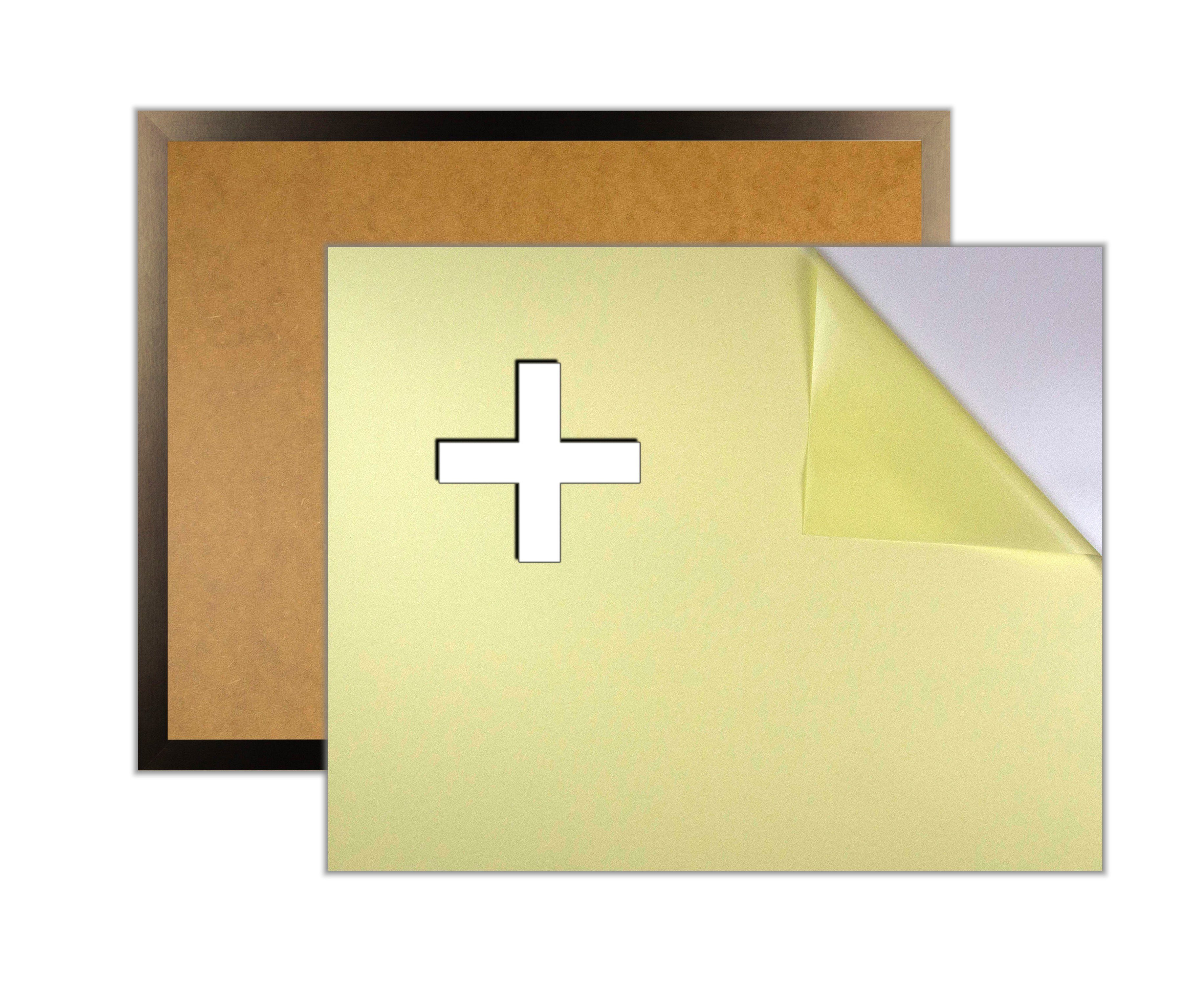 myposterframe Einzelrahmen Bilderrahmen für Rubbel Weltkarte mit Klebepappe, (1 Stück), 45x80 cm, Bronze dekor, MDF