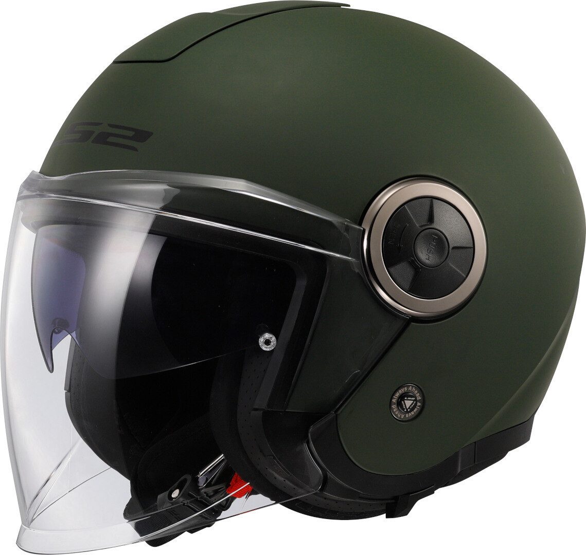 LS2 Motorradhelm OF620 Classy Solid Jethelm, vorbereitet für Kommunikationssystem,integriertes Sonnenvisier