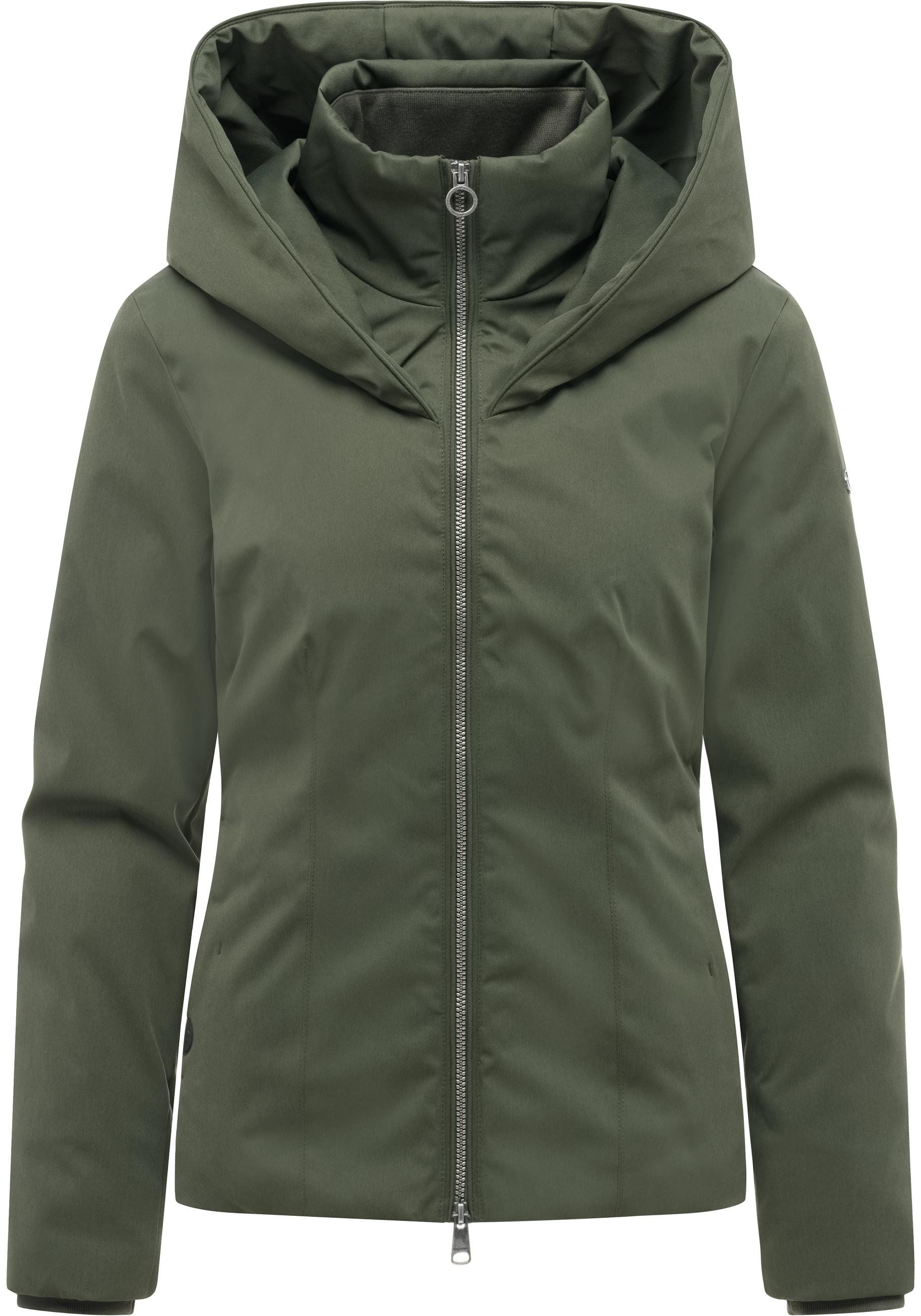 Ragwear Funktionsjacke Annona Y Warme Damen Winterjacke mit weit nach vorn gezogener Kapuze