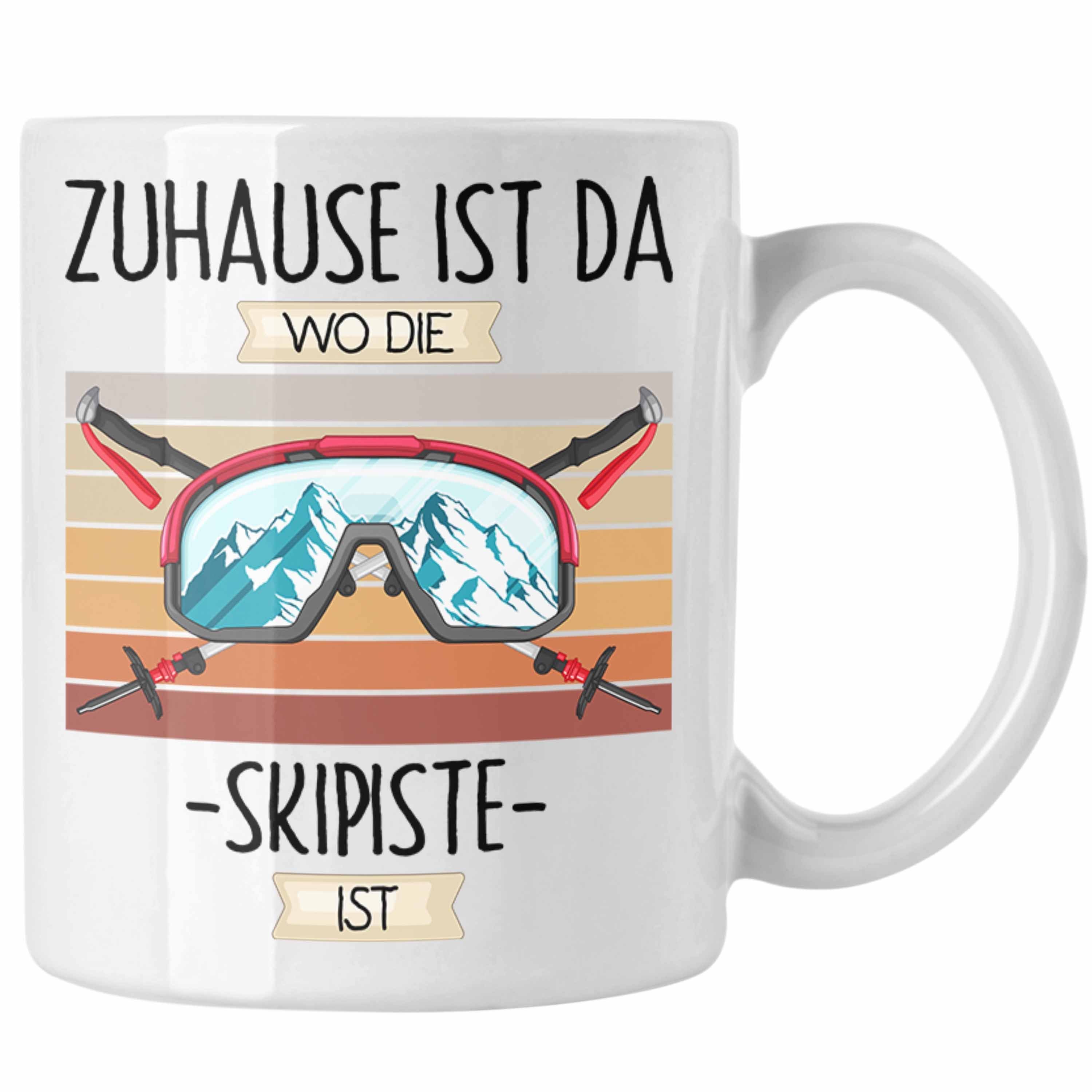 Trendation Tasse Ski Tasse Geschenk Geschenkidee Lustiger Spruch Zuhause Ist Da Wo Die Weiss