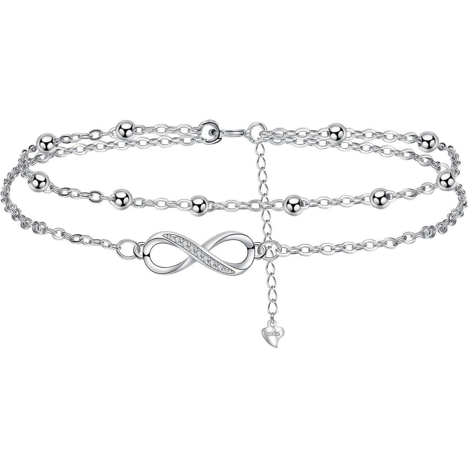 LuxusKollektion Fußkette Fußkettchen Silber 925 verstellbar Sommer Strand