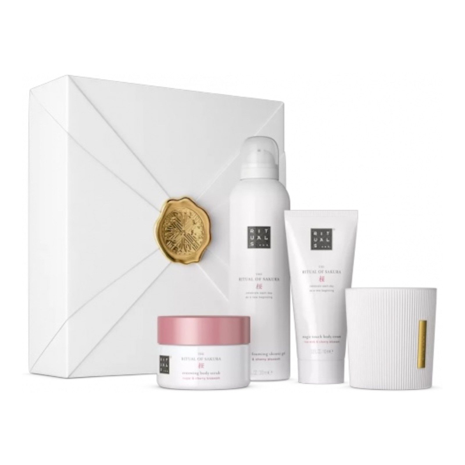 Rituals Pflege-Geschenkset The Ritual of Sakura Luxus Geschenkset, Erfrischend mit dem zarten Aroma von Kirschblüten und Reismilchpflege.