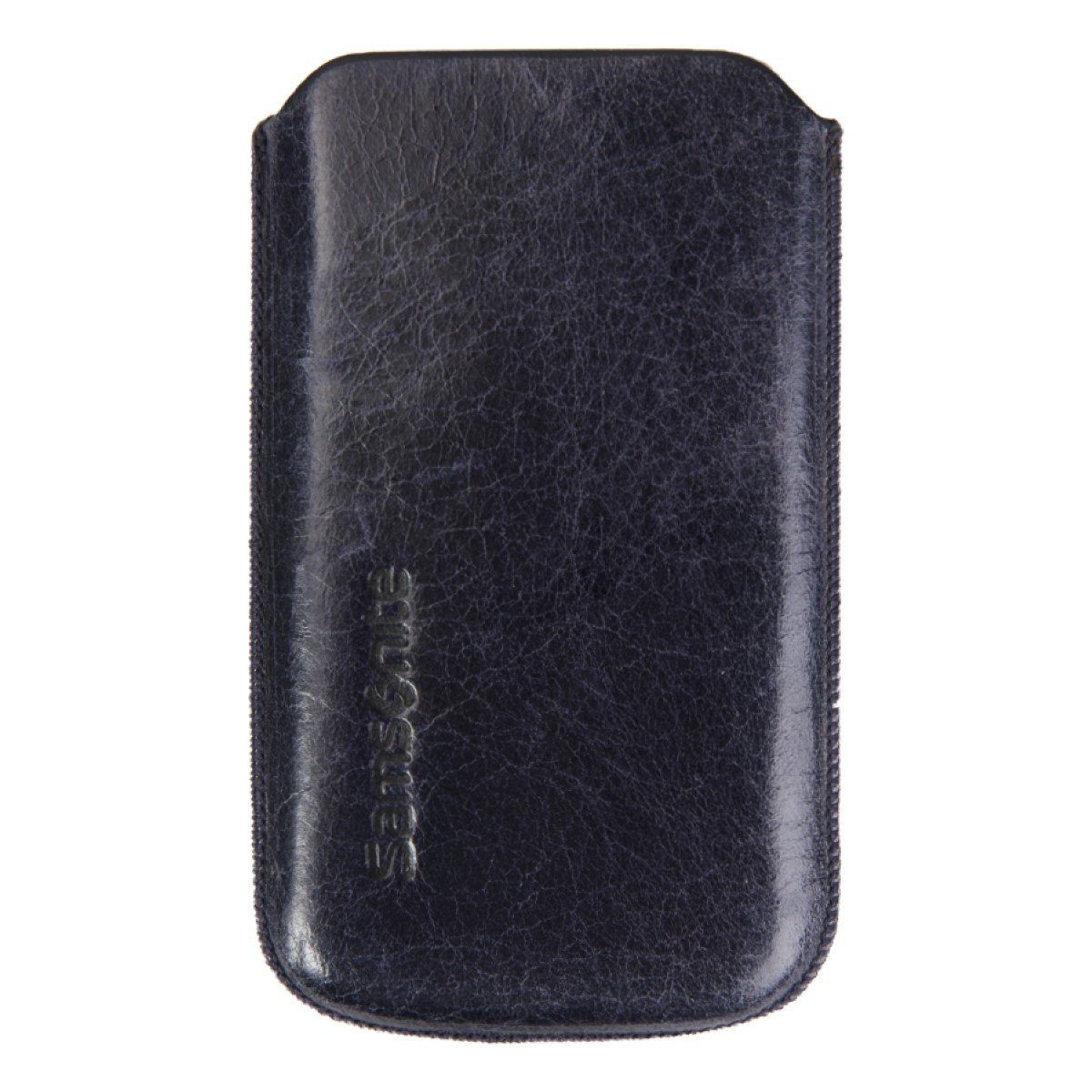 Samsonite Handyhülle Leder Universal Pouch Tasche Toledo Blau, Schutz-Hülle Etui für klassisches Handy MP3 MP4-Player Audio-Player