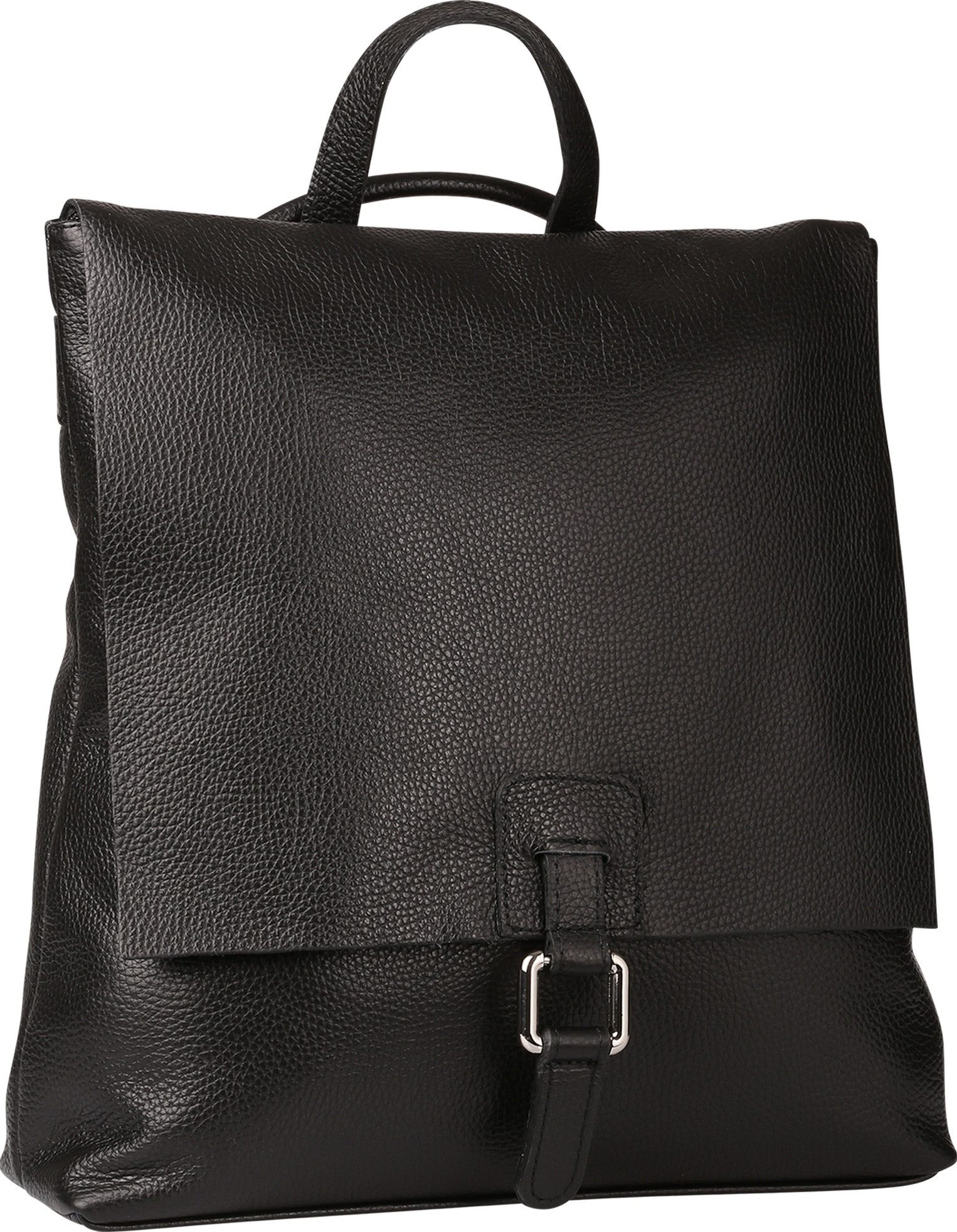 Toscanto Cityrucksack Toscanto Rucksack schwarz Cityrucksack, Damen Leder Cityrucksack, schwarz ca. 33cm