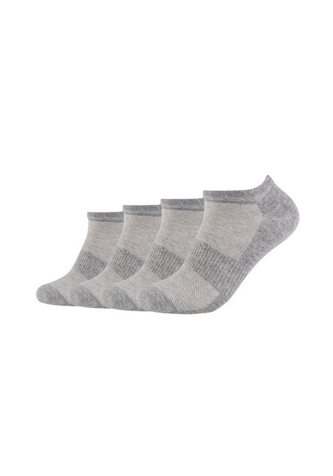 Camano Sneakersocken Sneakersocken 4er Pack, Handgekettelte Zehennaht und  verstärkte Spitze und Ferse