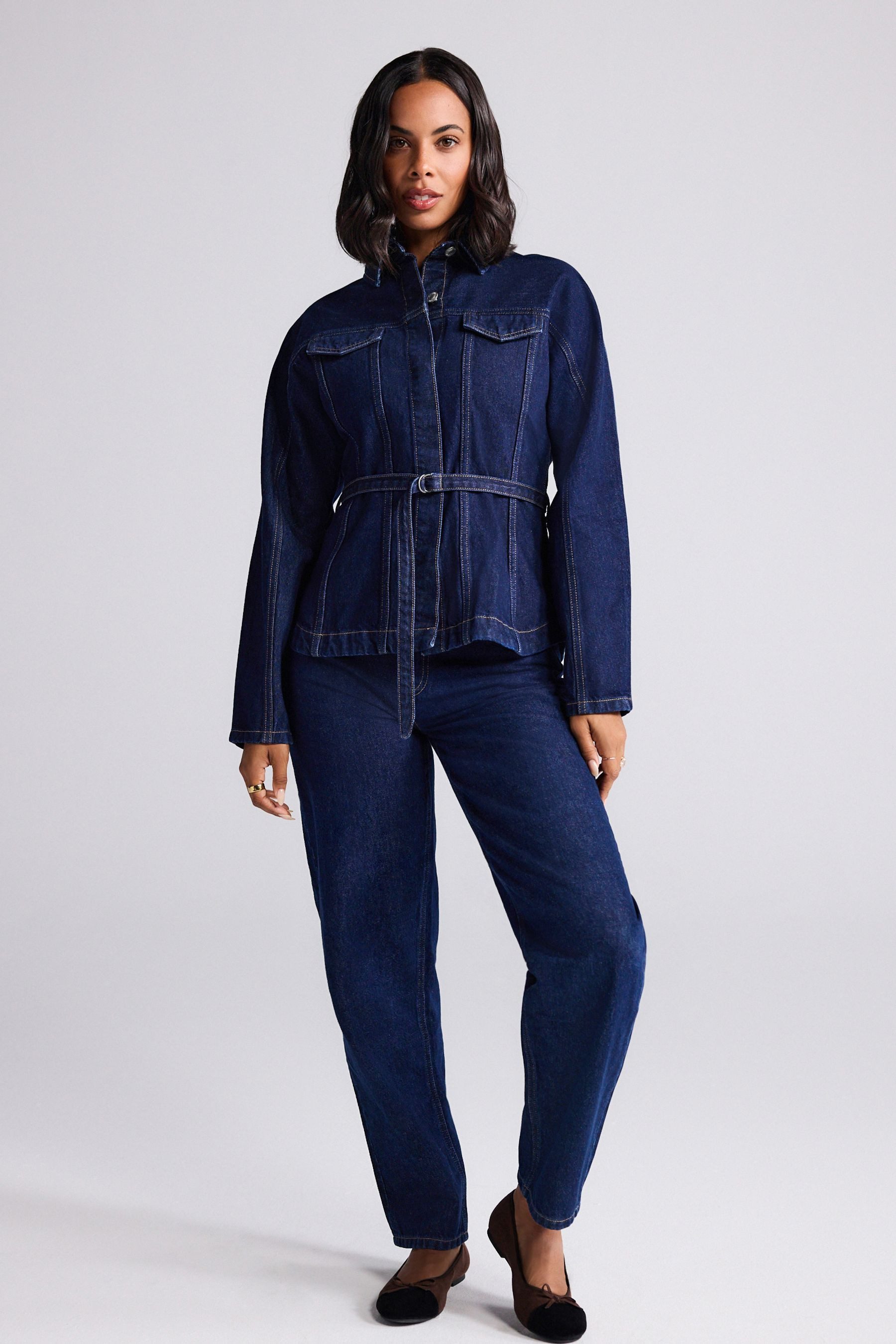 Next Weite Jeans Jeans mit Barrel-Leg aus 100 % Baumwolle (1-tlg)
