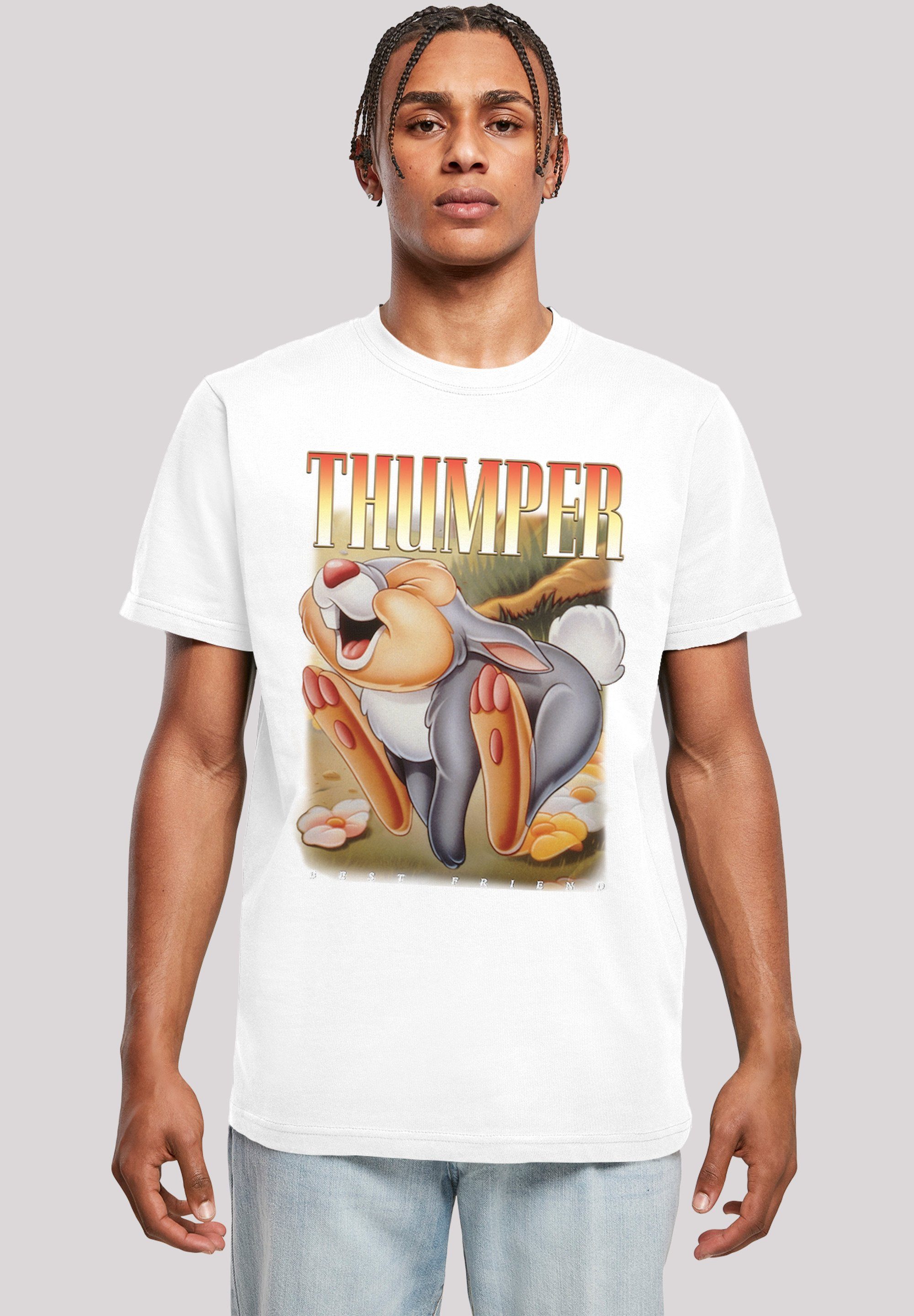 F4NT4STIC T-Shirt Disney Bambi Klopfer Herren,Premium Merch,Regular-Fit,Basic,Bedruckt weiß