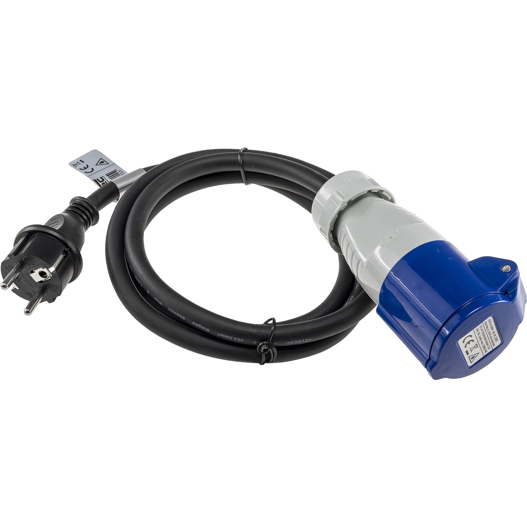 ChiliTec CHILITEC CEE-Adapter 23362, 1,50 m, CEE auf Schutzkontaktstecker CEE-Adapterkabel