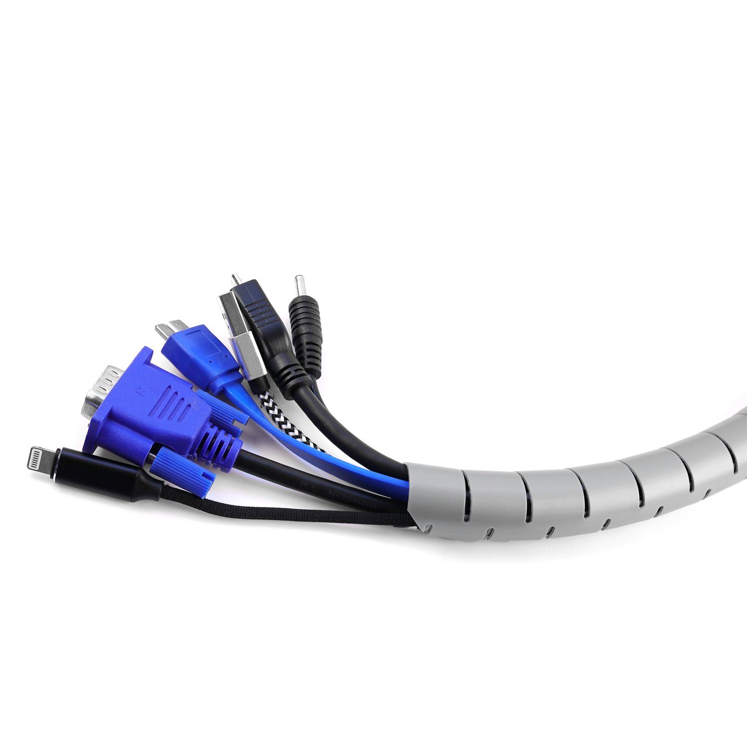 TPFNet Spiral Kabelschlauch 10m - Kabel Organizer 4-50mm | Kabel Verstecken & Schützen