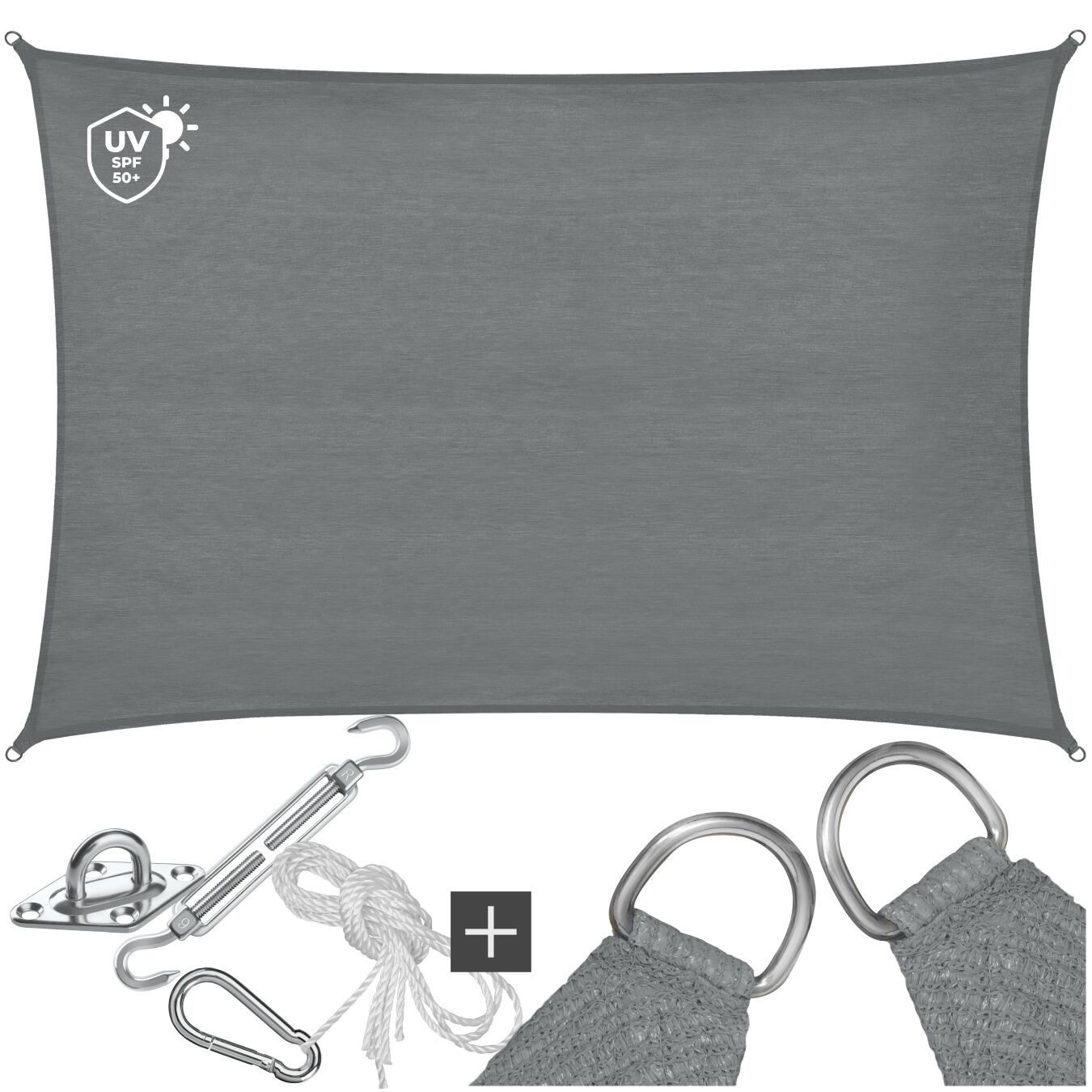 tectake Sonnensegel Sunny, (Set, 3 x günstig online kaufen