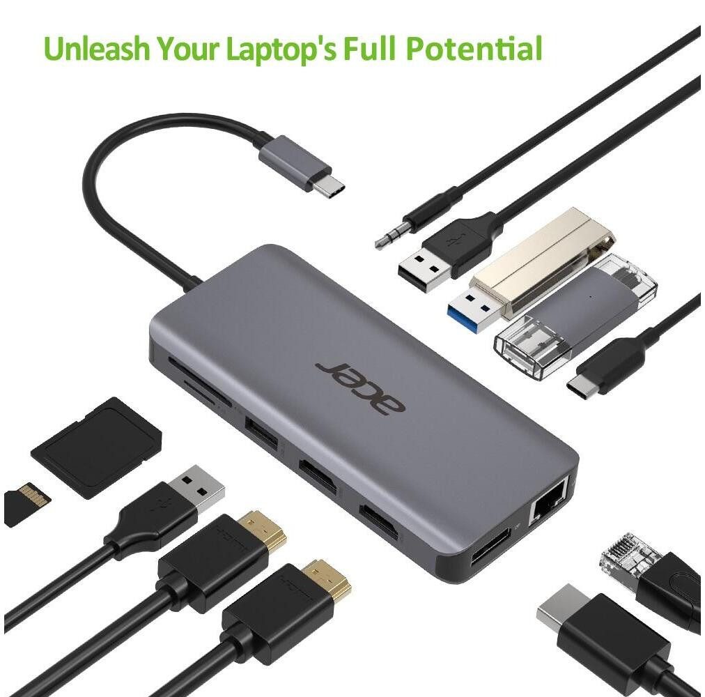 Acer 12-in-1 Mini Dock USB Type-C Zu 2x USB 3.2, 2x Produktbild-Vorschau 10