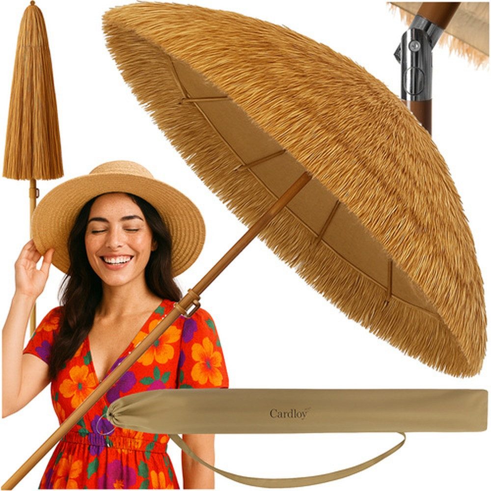 Gardlov Sonnenschirm Gartenschirm Strandschirm, LxB: 150x170 cm, Spar-Set, einfache Montage, höhenverstellbar 105–185 cm, ideal für Balkon, Terrasse oder Garten