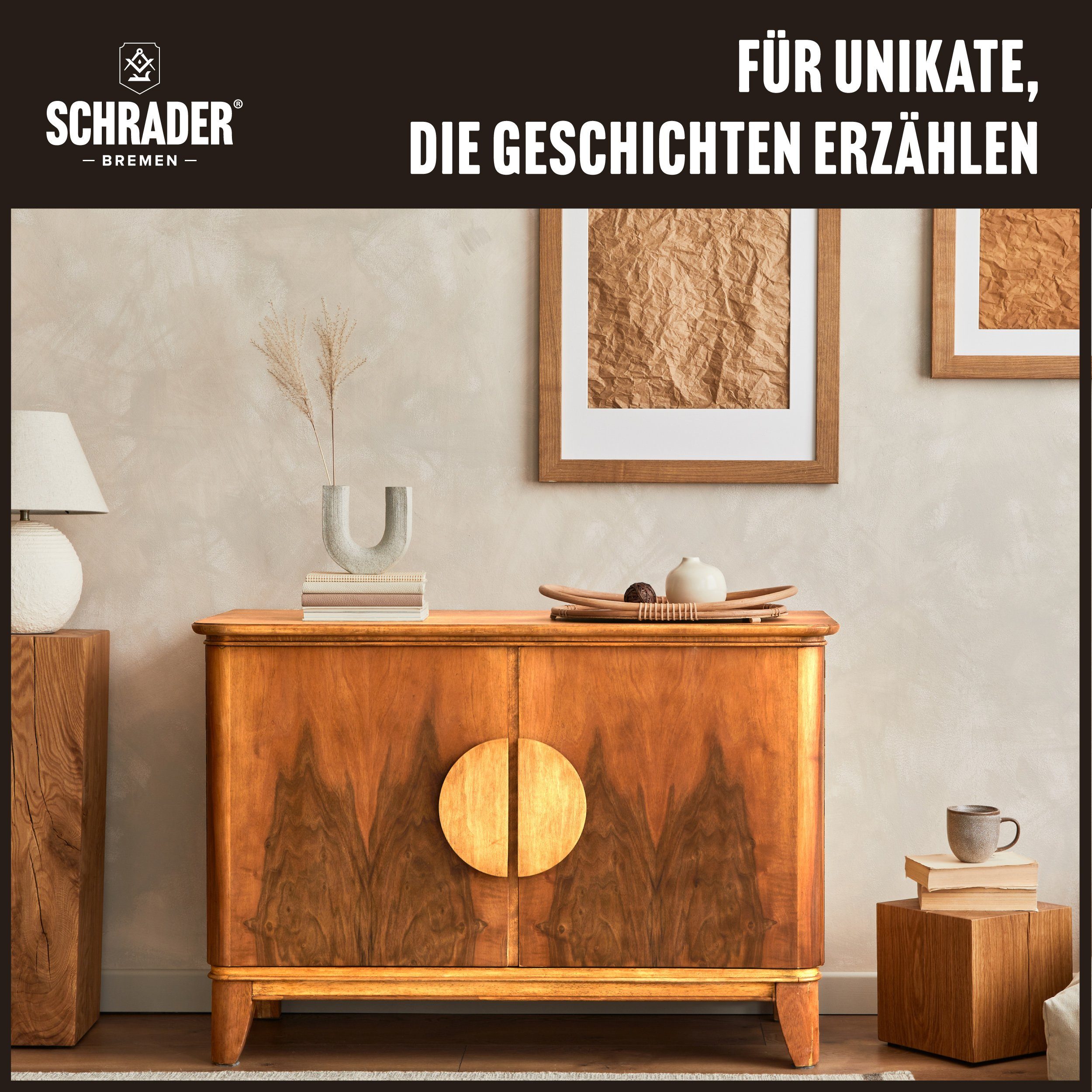 Schrader Holzmöbeln Holz - 250ml Made - Politur (Auffrischen/Restaurieren von lackierten in hell Germany) Holzreiniger -