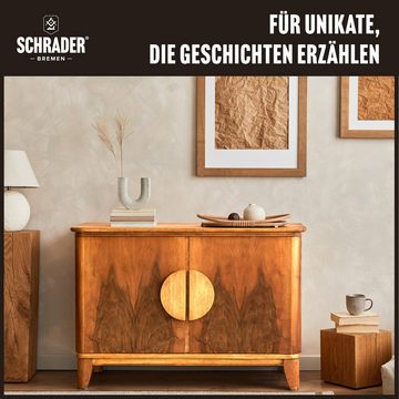 Schrader Holz Politur Hell + Baumwolltuch - 250ml - Holzreiniger (zum Auffrischen von lackierten Holzmöbeln - Made in Germany)