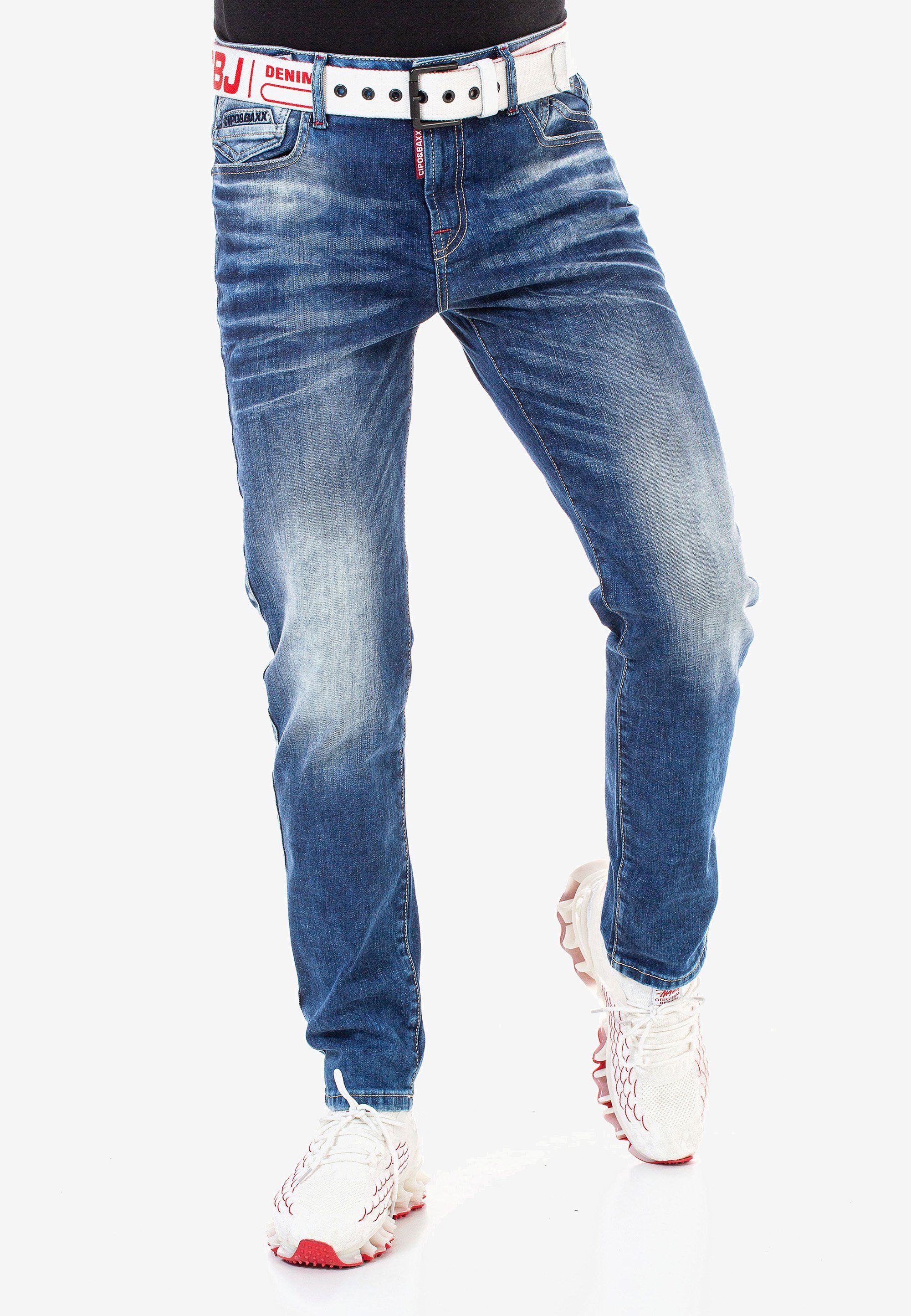 Cipo & Baxx Slim-fit-Jeans mit tollen Stickereien