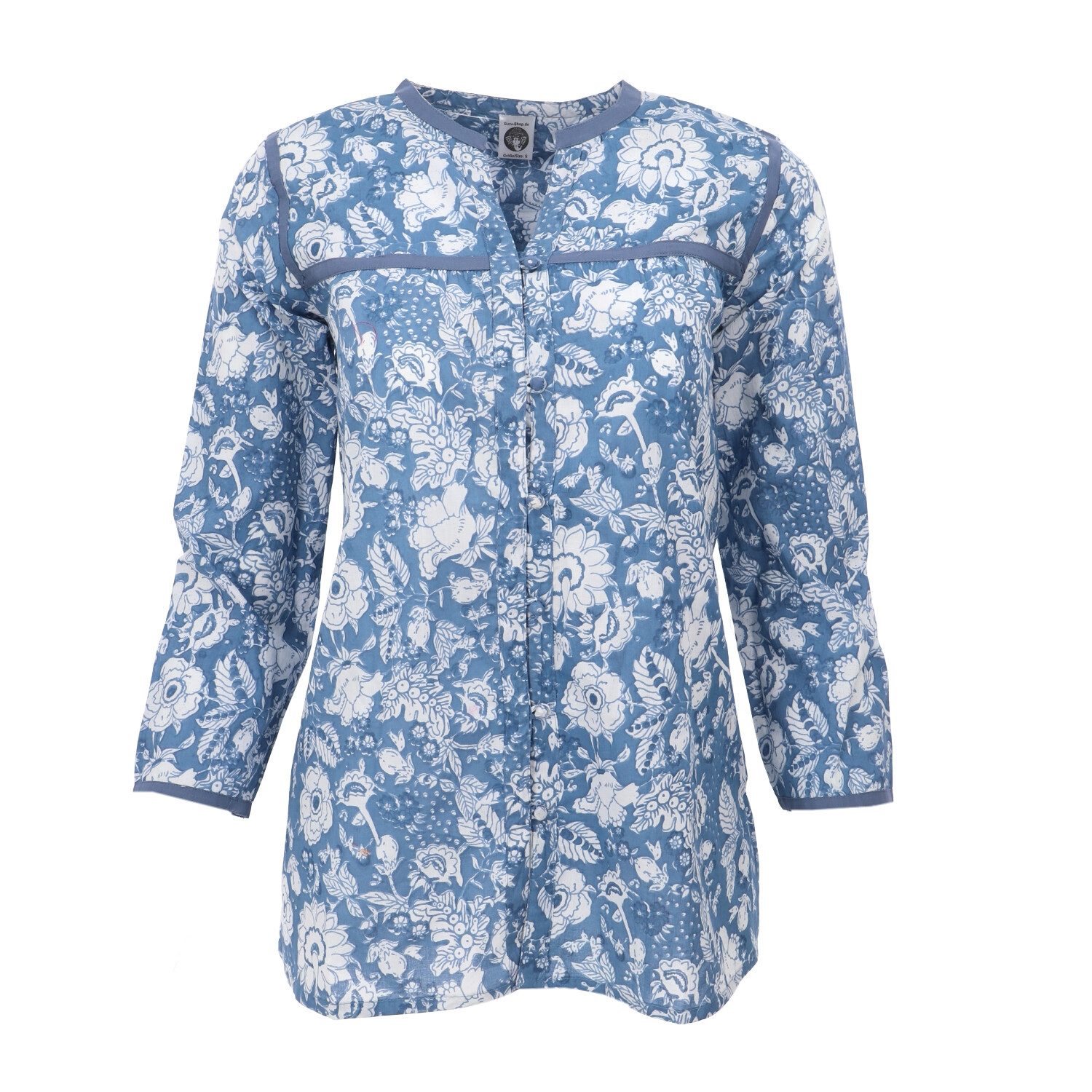 Guru-Shop Longbluse Handbedruckte Bohobluse, luftige Baumwollbluse.. altern günstig online kaufen