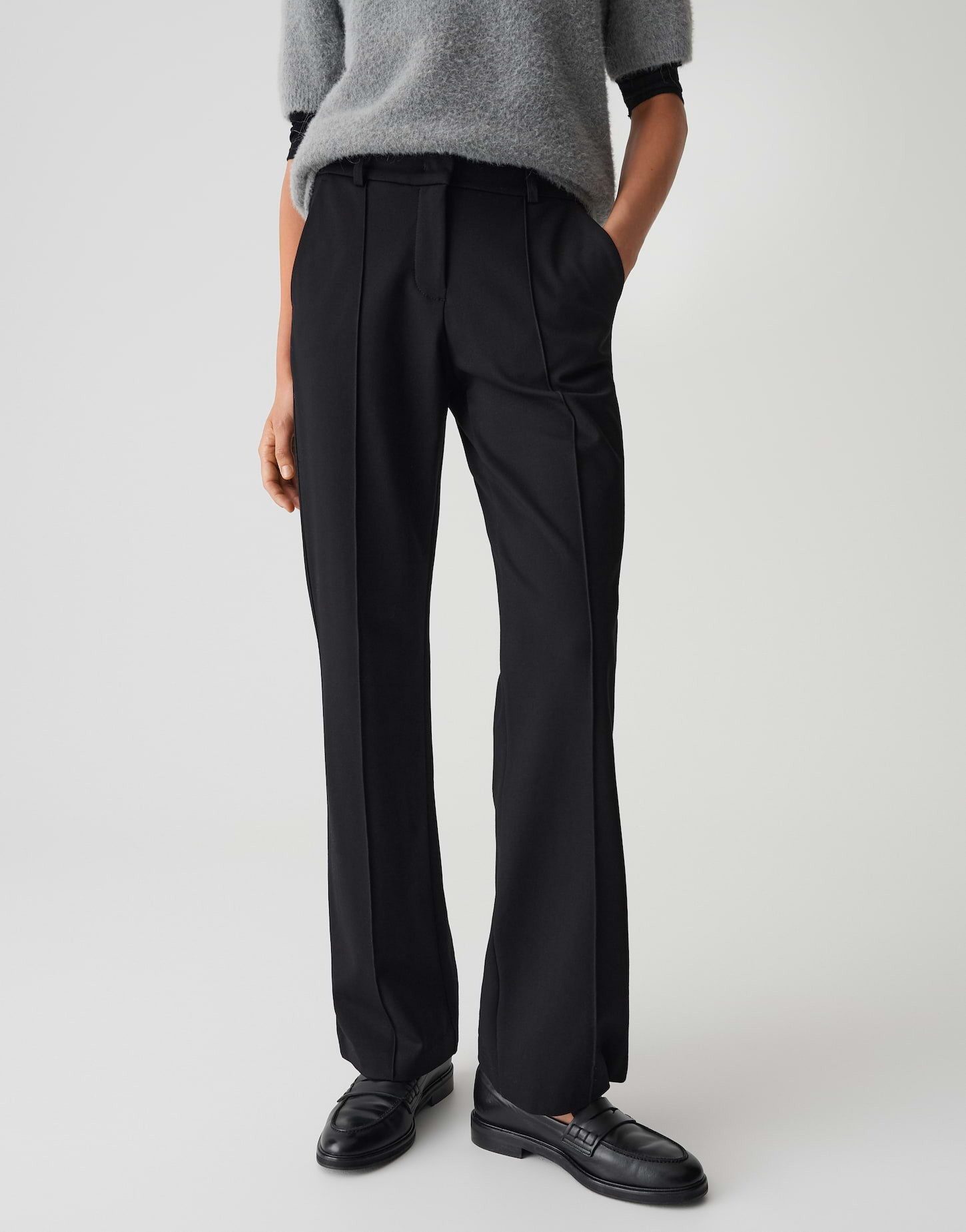 OPUS PANTS Stoffhose LUANE LONG aus nachhaltigem Viskose Mix Mid Rise, Long günstig online kaufen