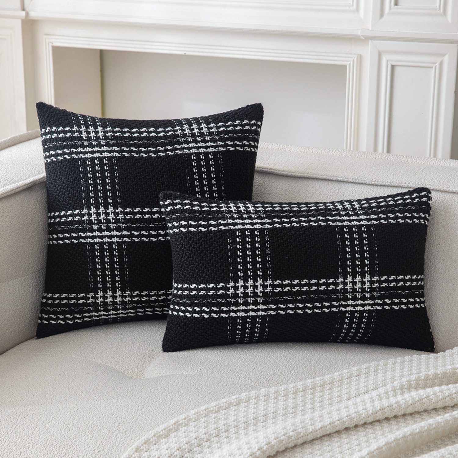 BYSURE Kissenbezug, (2 Stück), Jacquard Deko-Kissenbezüge günstig online kaufen