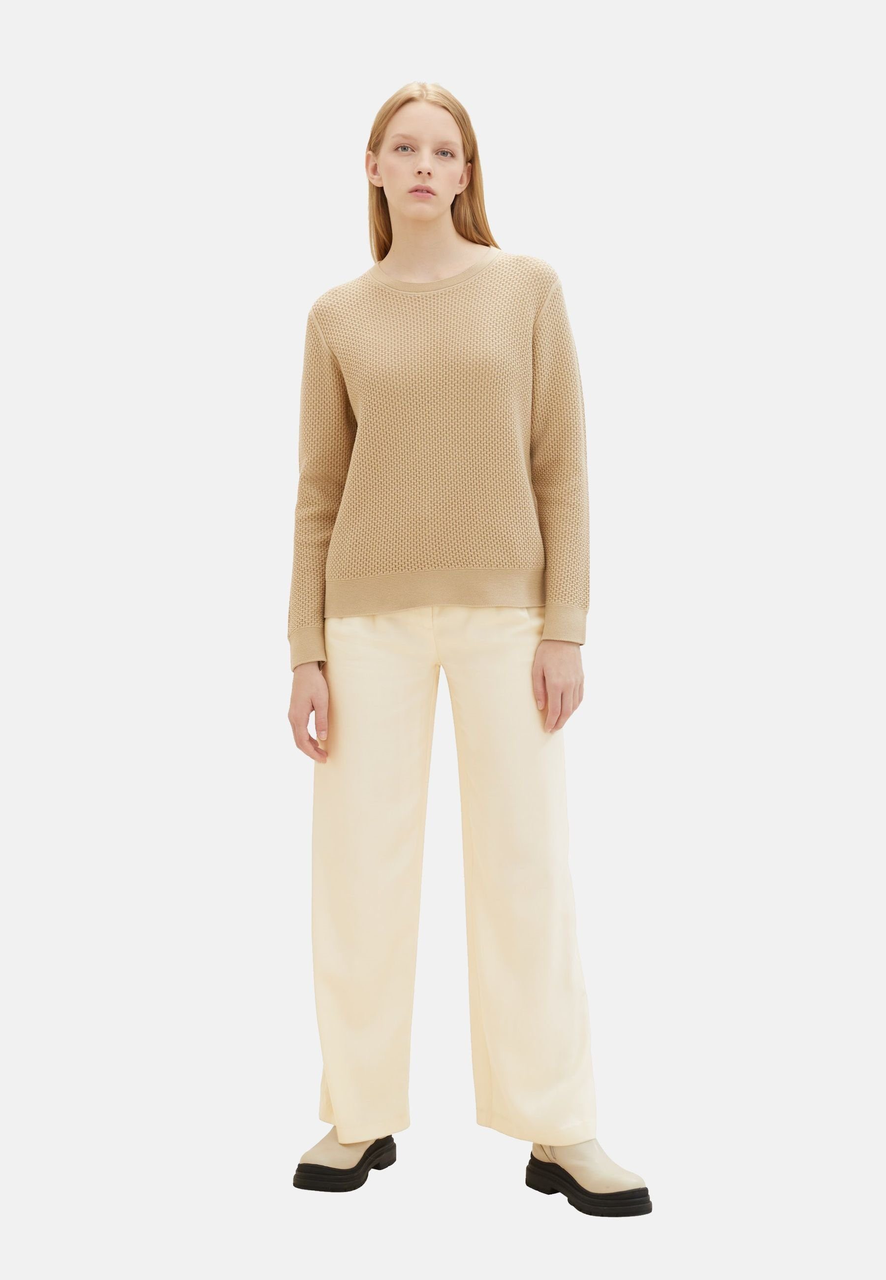 TOM TAILOR Strickpullover Pullover Strickpullover R-Neck (1-tlg)