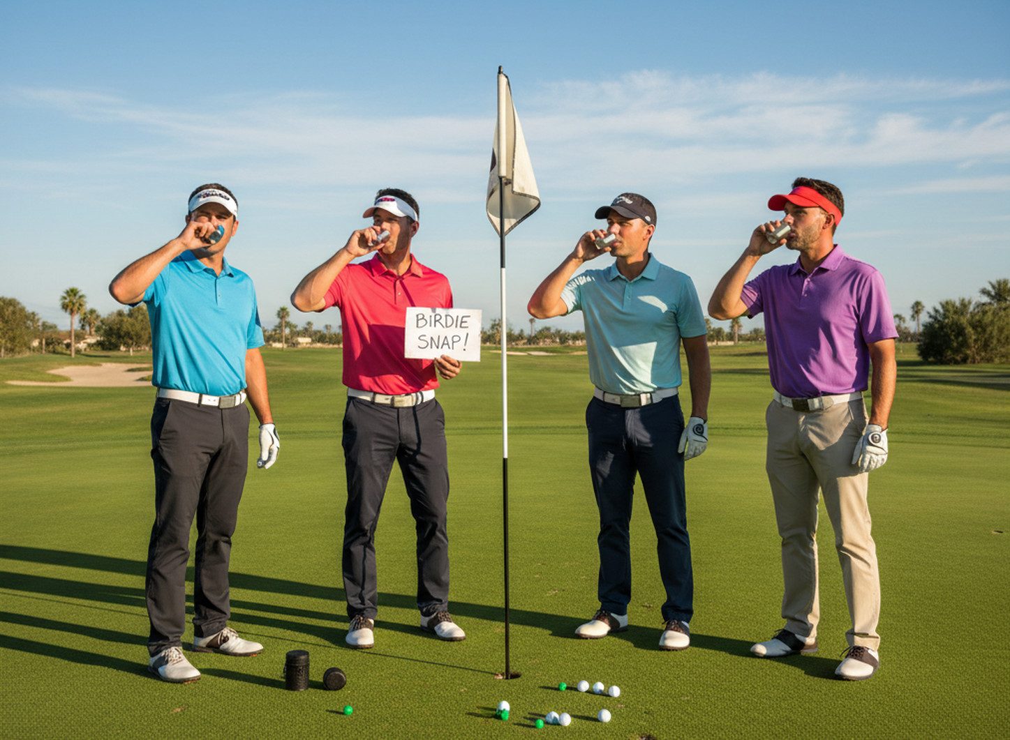 LK Trend & Style Likörbecher Schnaps Shot-Becher Stamperl für Unterwegs, Edelstahl, 4-teilig mit Ledertasche