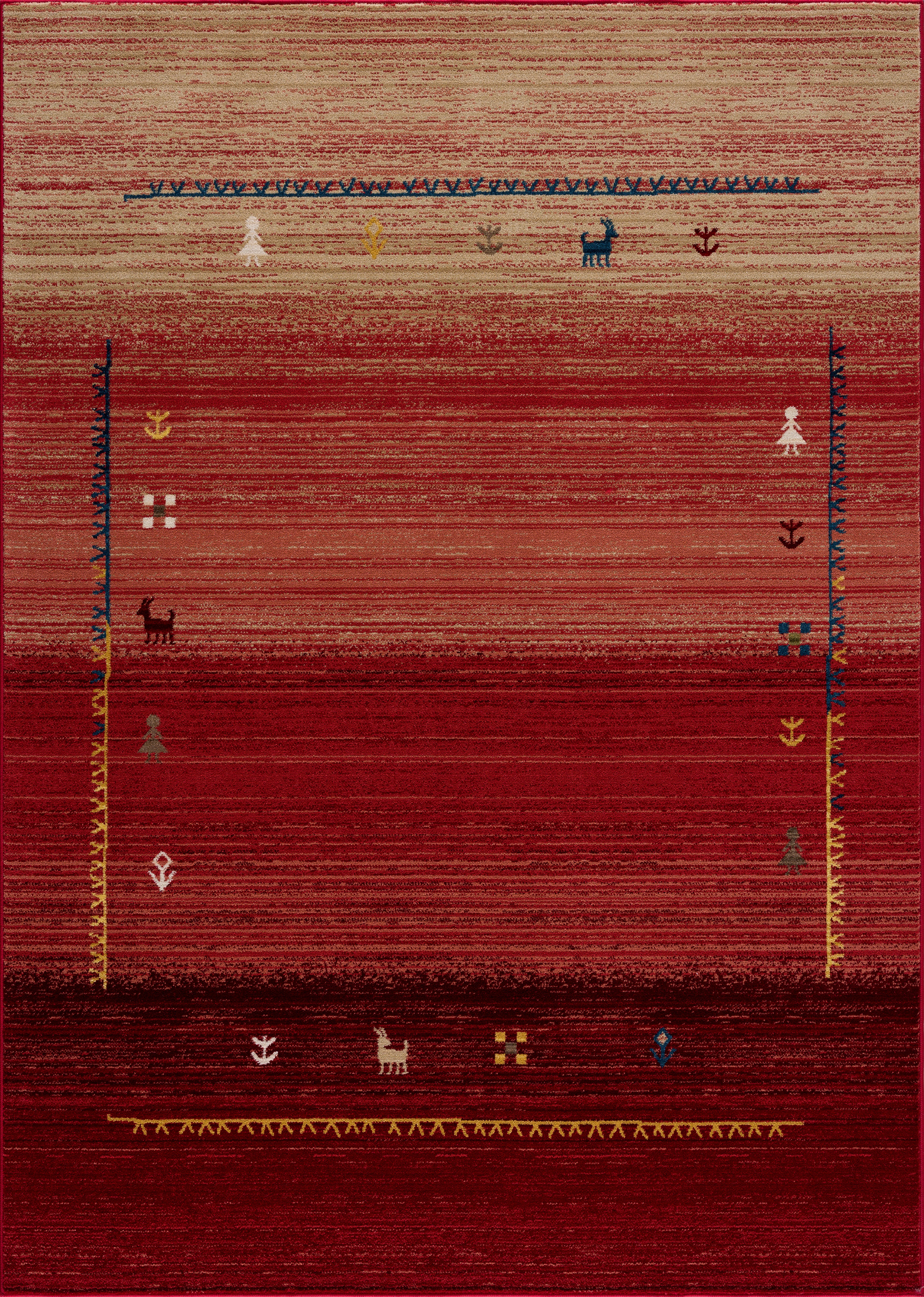 Timbers, Arkansas, Orient-Optik, Höhe: Farbverlauf, Wohnzimmer, 22 Esszimmer Teppich rot mm, rechteckig, Schlafzimmer,