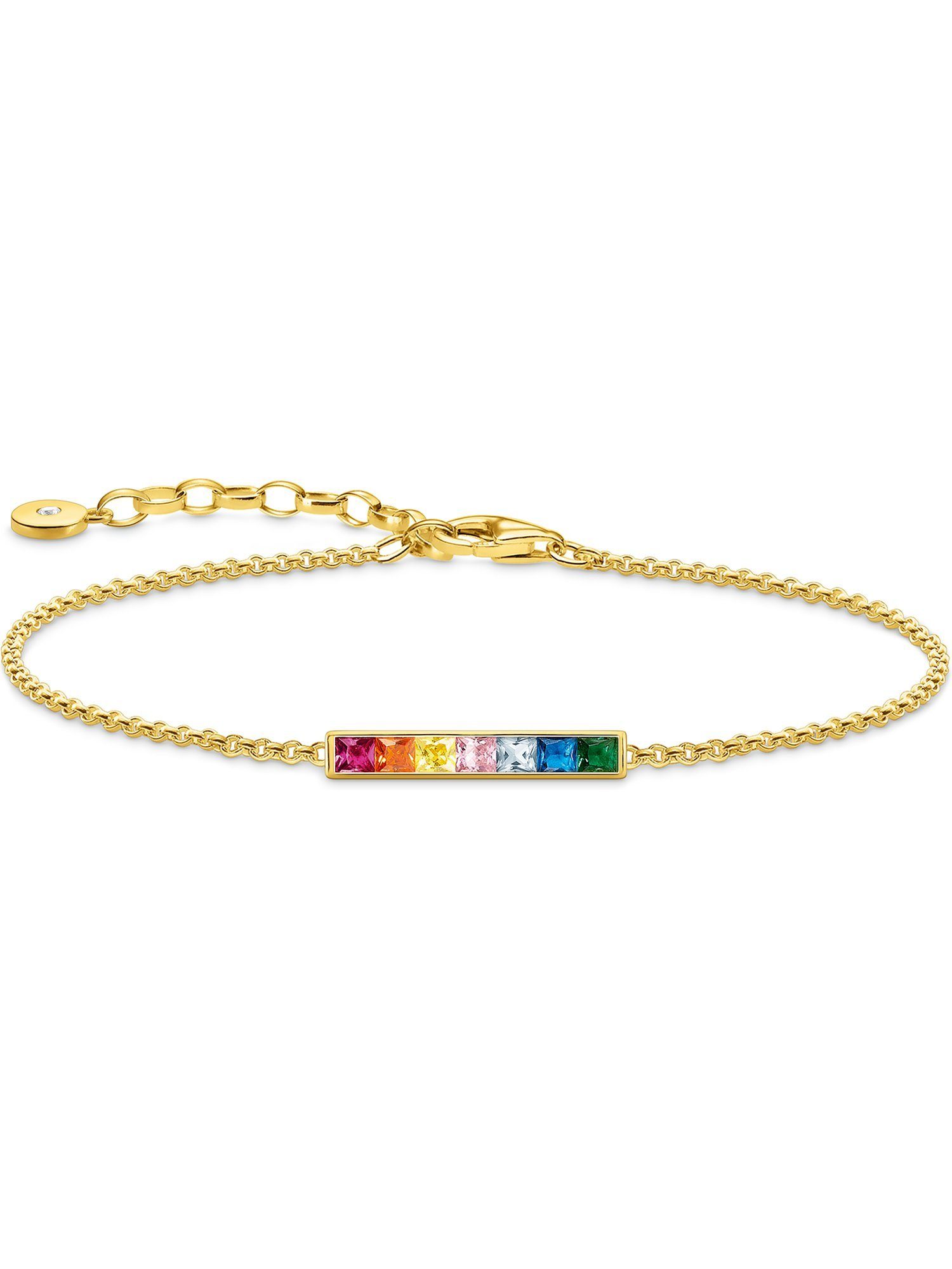 Silberarmband Thomas Sabo Damen-Armband 925er Silber Glasstein