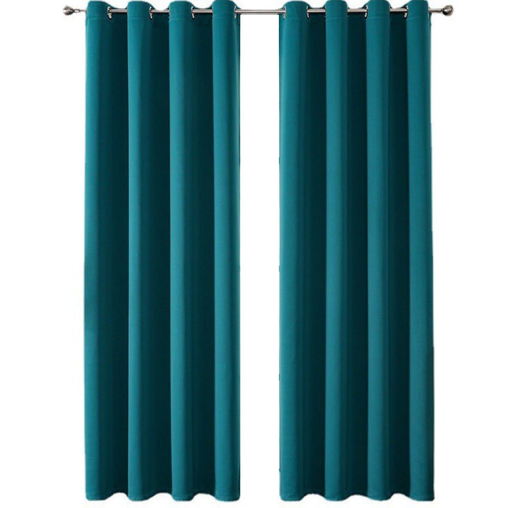 Gardine Vorhänge Verdunklungsvorhang Vorhänge mit Ösen 132*213 cm 2er Set, FELIXLEO