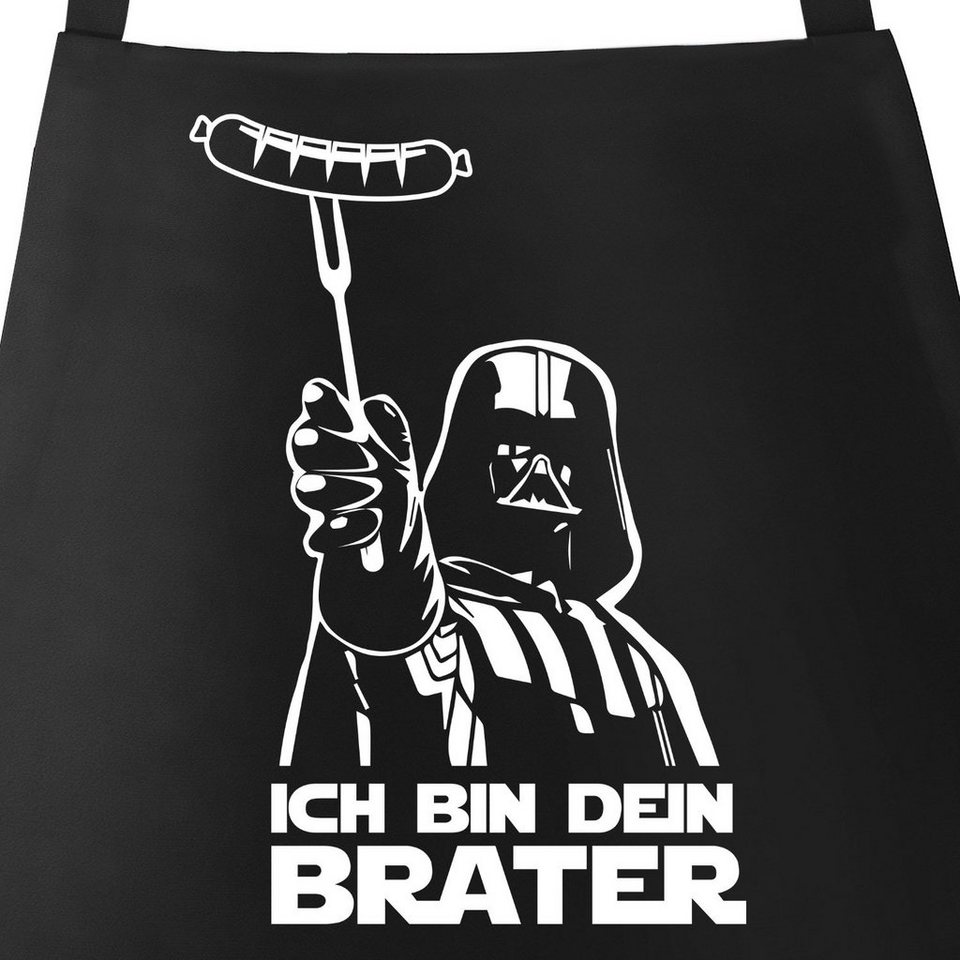 Dressfactor Grillschürze für Männer Bratort Grill-Schürze mit Spruch lustig BBQ Grillen Uni
