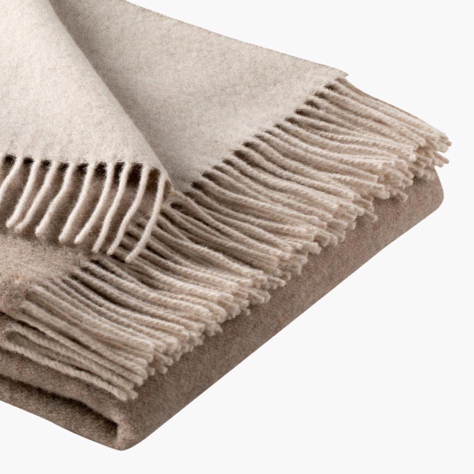 Wohndecke Estella Wohndecke Wolldecke 100% Schurwolle 135x195 cm Eric natur günstig online kaufen