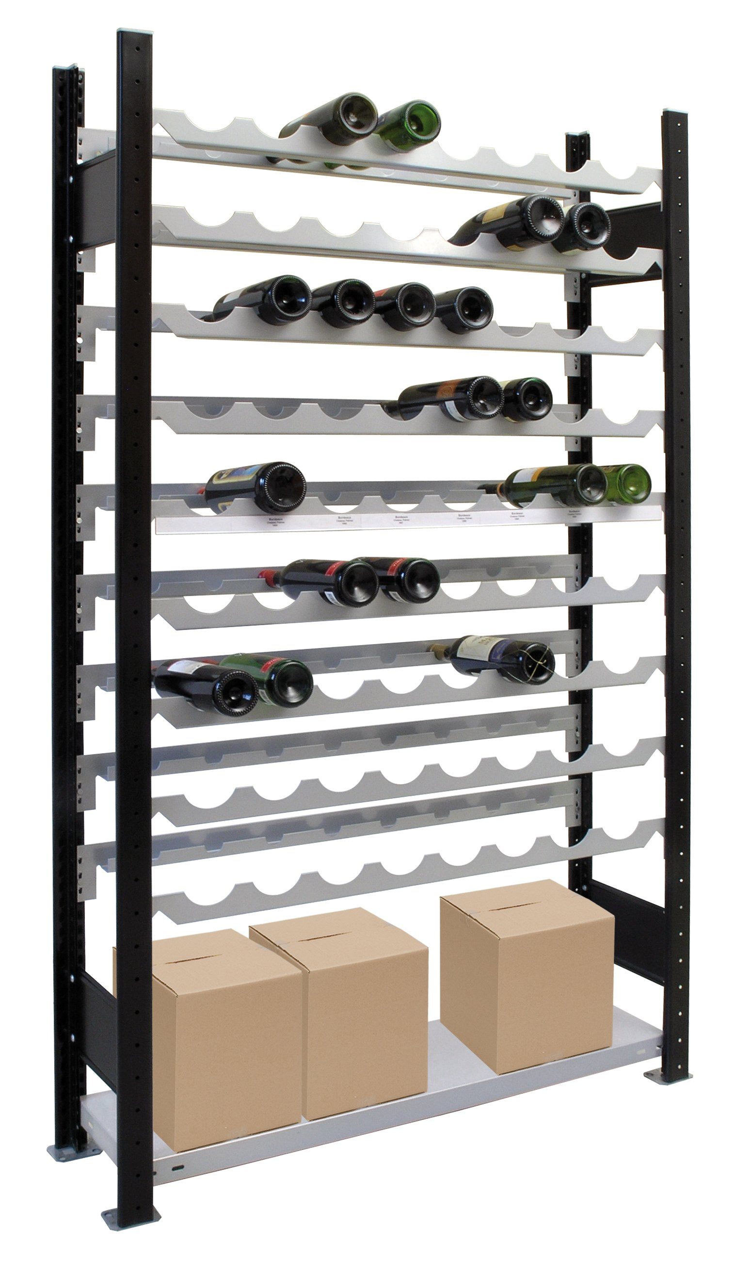 Regalwelt zu Weinregal Flaschen, 230x100x25 cm bis (HxBxT) SCHULTE 96 für