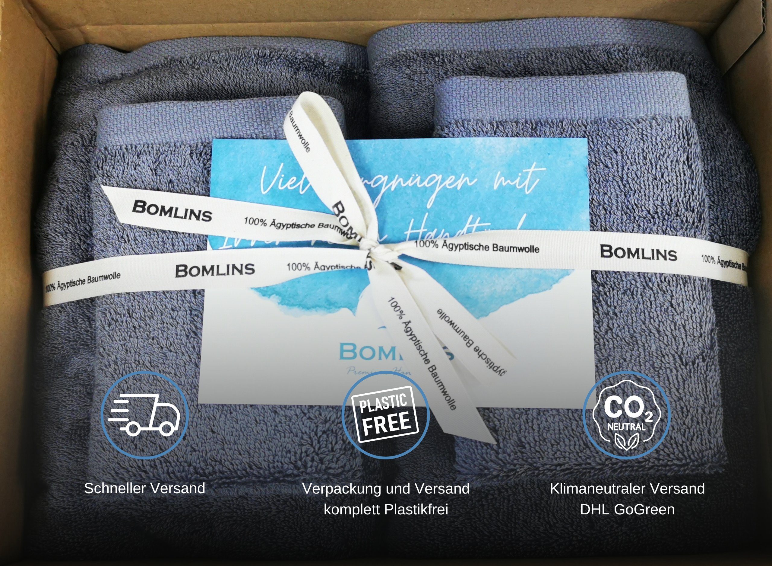 Bomlins Handtuch Set Handtücher aus Set, Qualität (Royal 100% Kleines Baumwolle die -> Sie ägyptische deutsches Familienunternehmen GIZA original g/m², 650 3-tlg), Spüren Hellblau