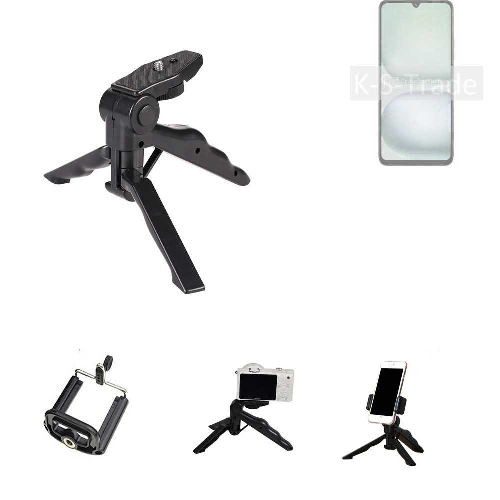 K-S-Trade Smartphone-Halterung für UMIDIGI G100x, (Stativ Tisch-Ständer Dreibein Handy-Stativ Ständer Mini-Stativ)