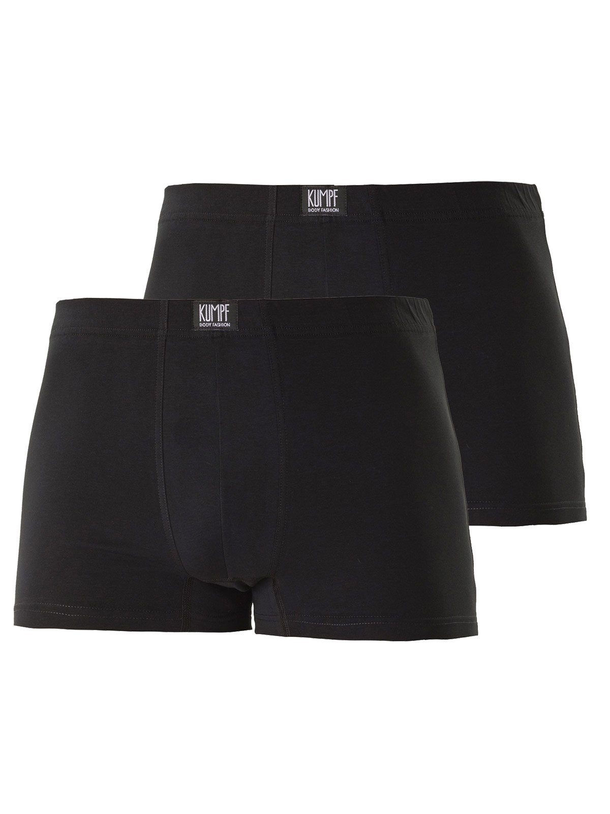 KUMPF Retro Pants schwarz 2er hohe Herren 2-St) (Spar-Set, Pants Bio Sparpack Markenqualität Cotton