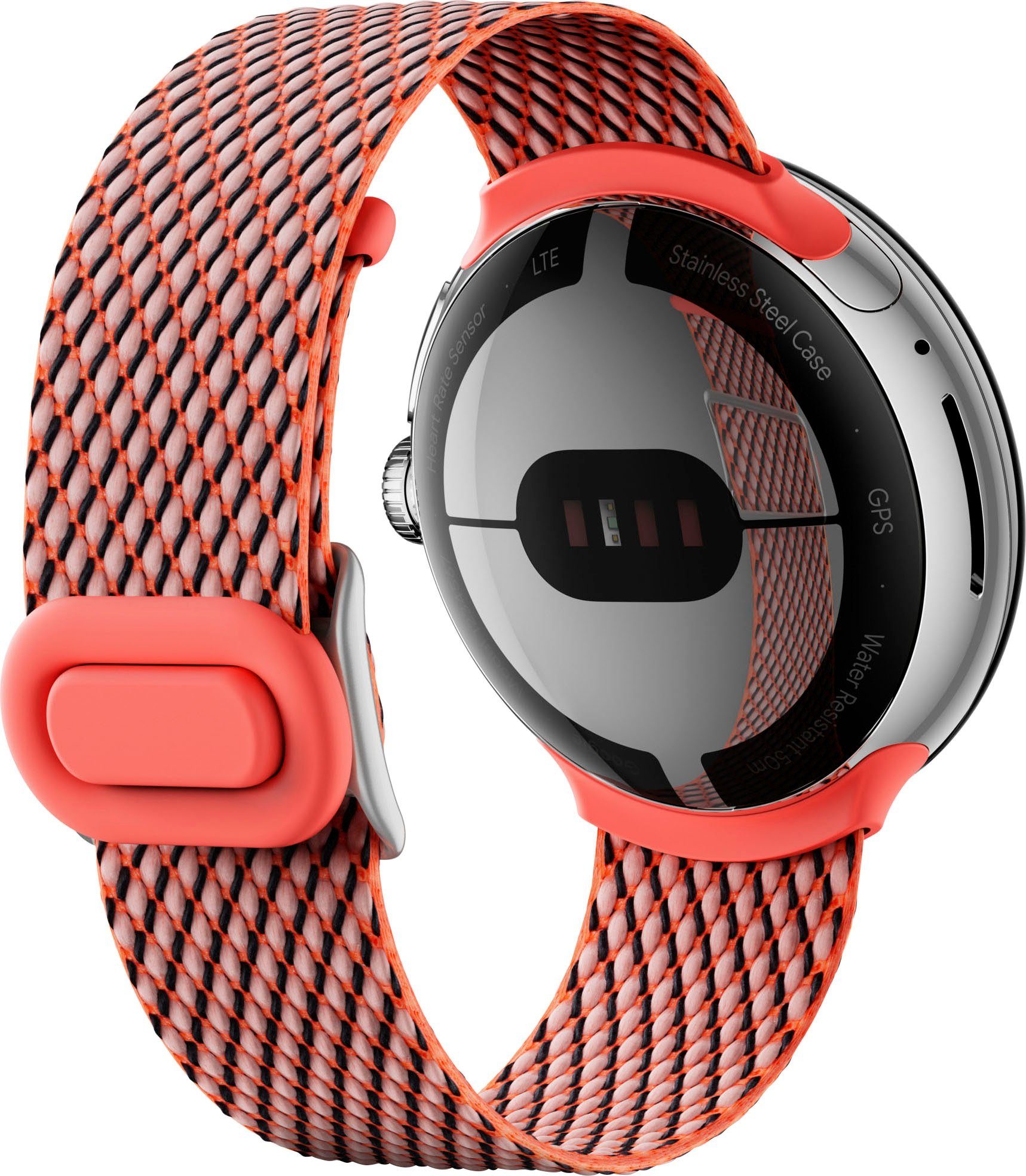 Google Smartwatch-Armband Pixel Band Watch Coral Woven