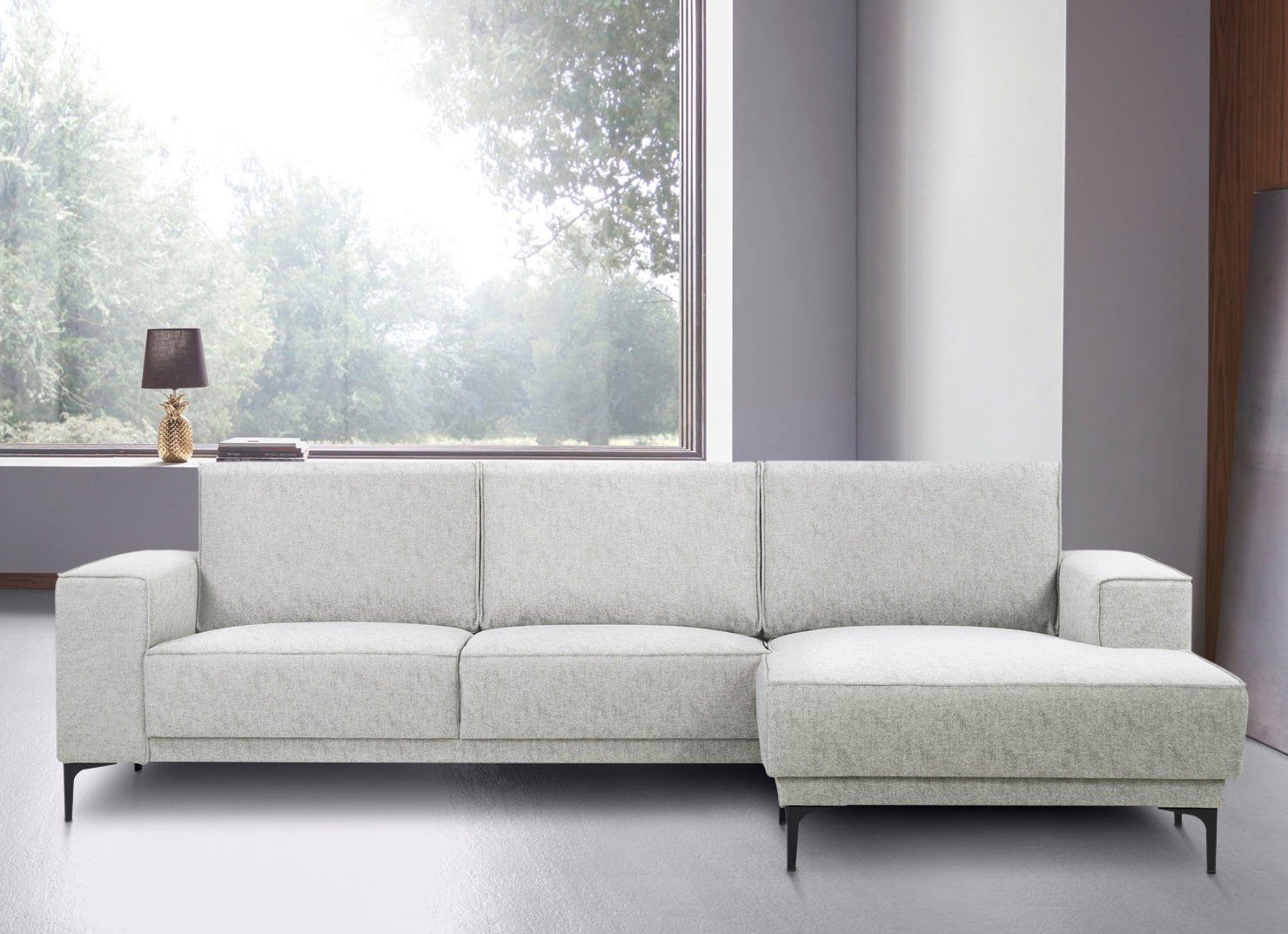 Places of Style Ecksofa Oland, im zeitlosem Design und hochwertiger Verabeitung